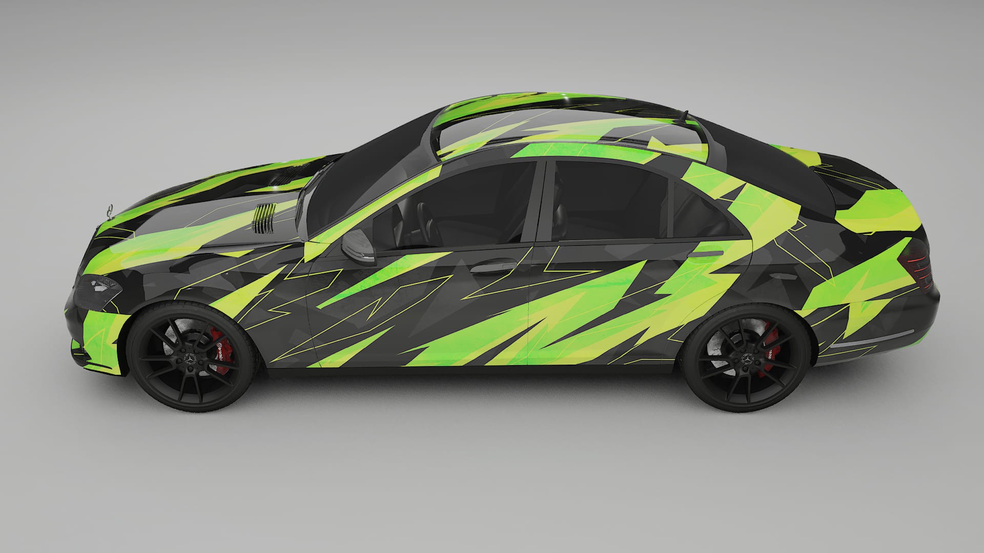 Mercedes S-class W221 facelift LCI NINJA TURTLES – Kit Wrap PPF Personalizat din Folie de Poliuretan Imprimabilă