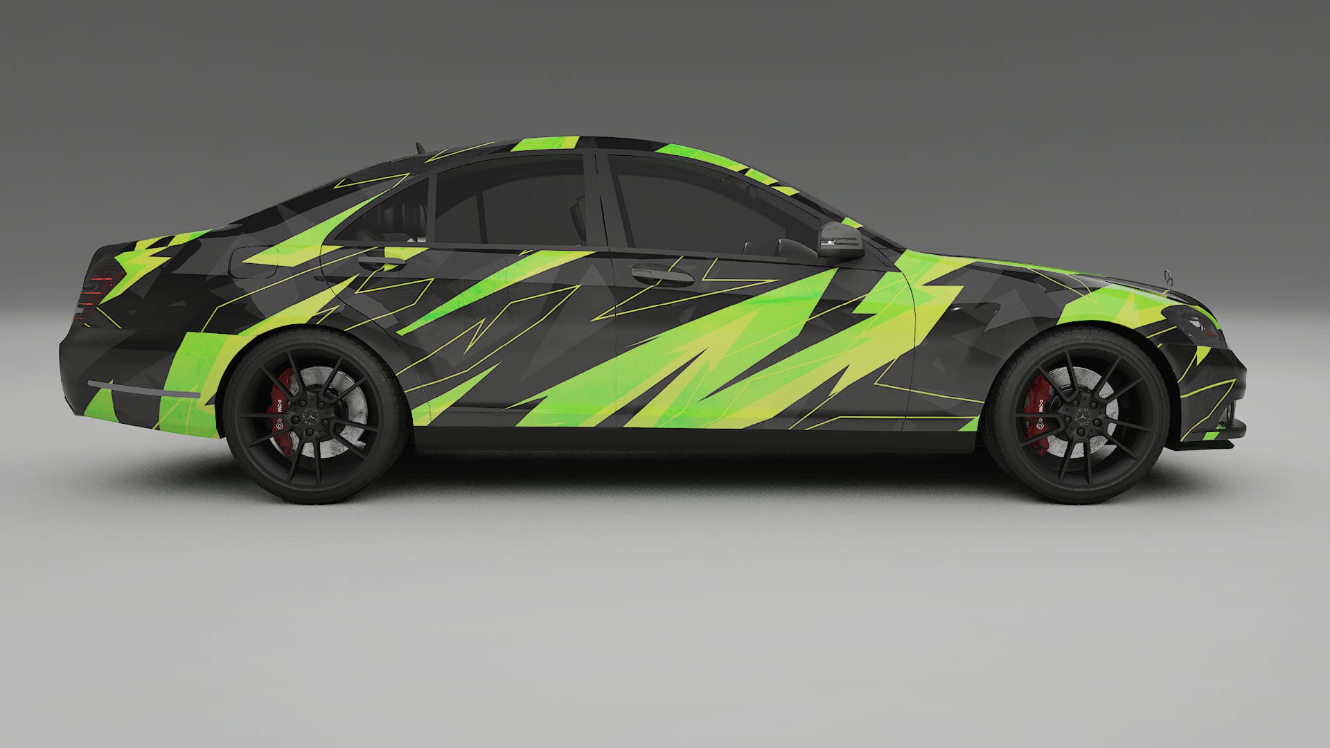 Mercedes S-class W221 facelift LCI NINJA TURTLES – Kit Wrap PPF Personalizat din Folie de Poliuretan Imprimabilă