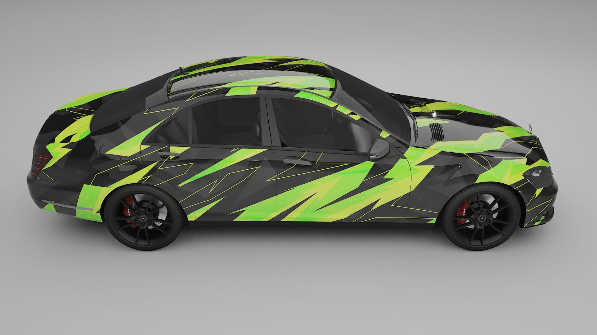 Mercedes S-class W221 facelift LCI NINJA TURTLES – Kit Wrap PPF Personalizat din Folie de Poliuretan Imprimabilă