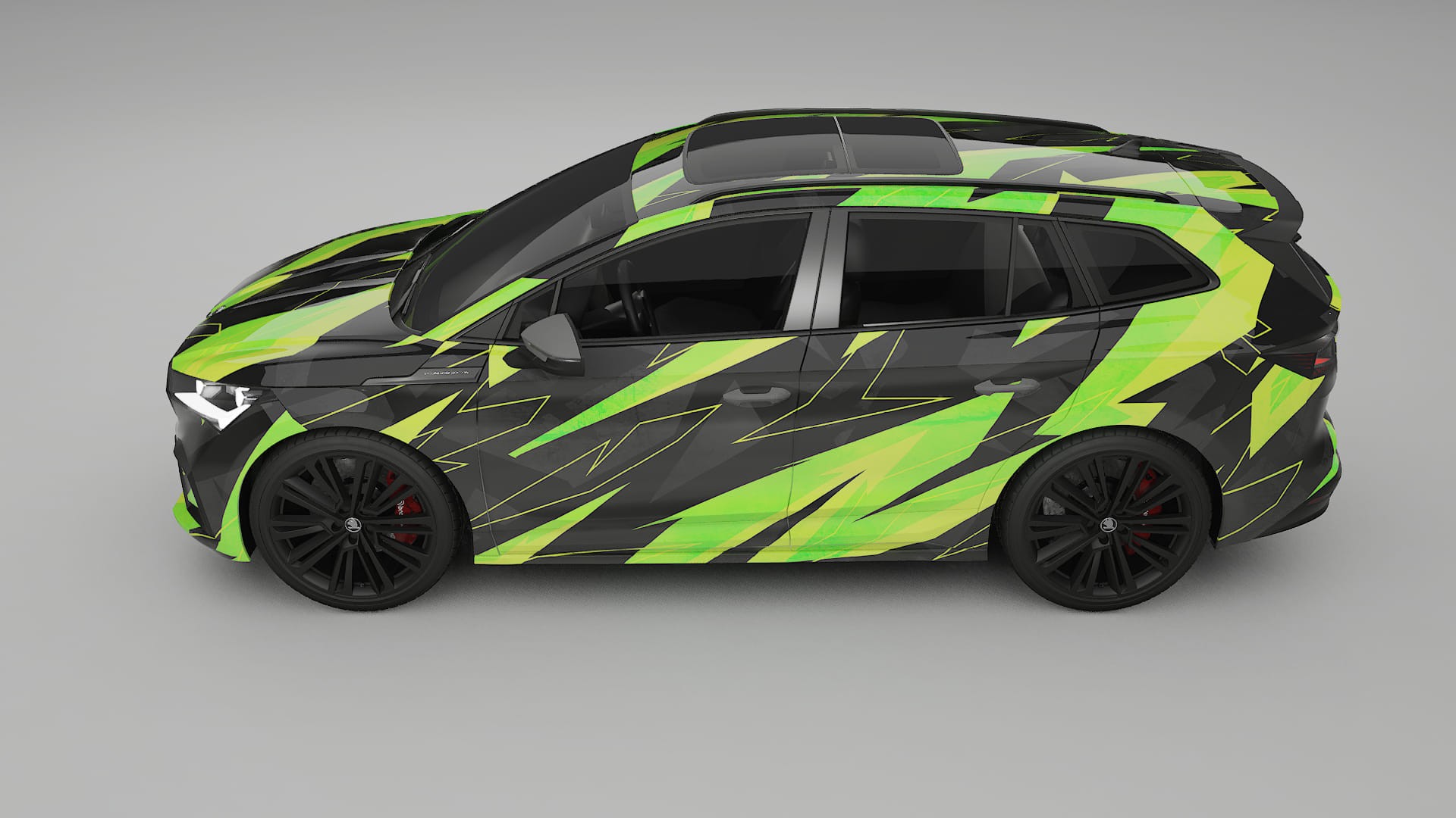 Škoda Enyaq MEB NINJA TURTLES – Kit Wrap PPF Personalizat din Folie de Poliuretan Imprimabilă