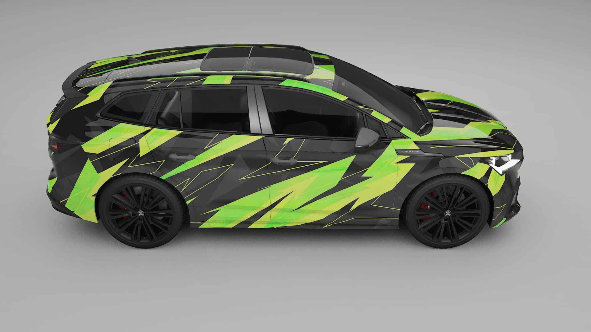 Škoda Enyaq MEB NINJA TURTLES – Kit Wrap PPF Personalizat din Folie de Poliuretan Imprimabilă