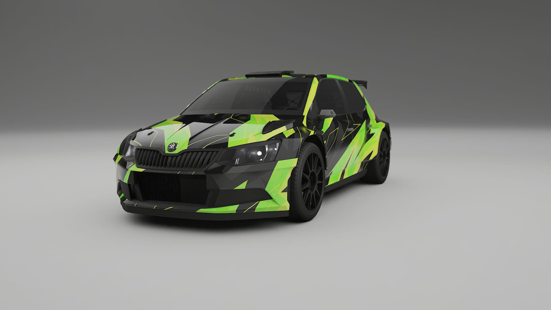 Škoda Fabia R5 6V NINJA TURTLES – Kit Wrap PPF Personalizat din Folie de Poliuretan Imprimabilă