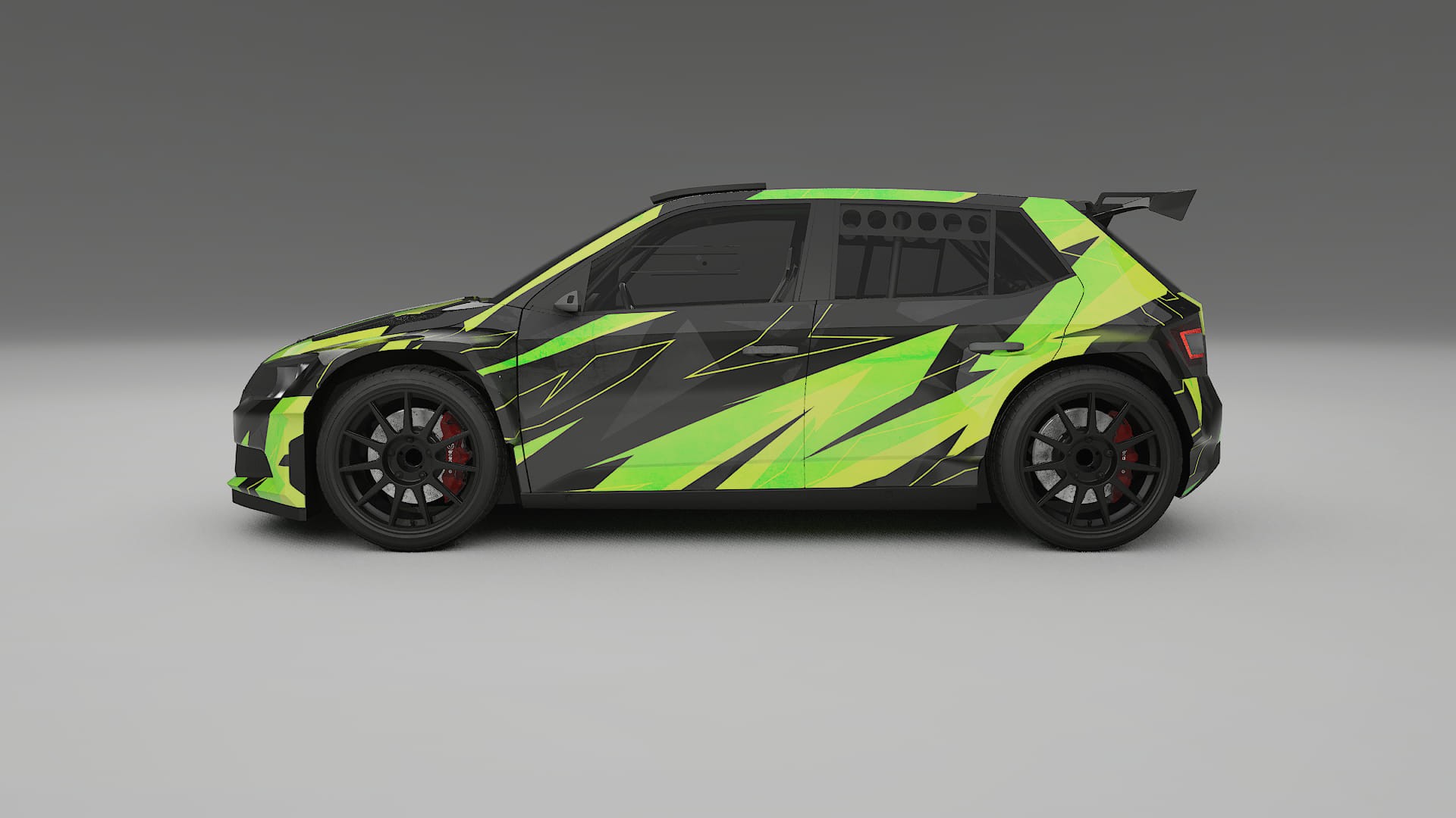 Škoda Fabia R5 6V NINJA TURTLES – Kit Wrap PPF Personalizat din Folie de Poliuretan Imprimabilă