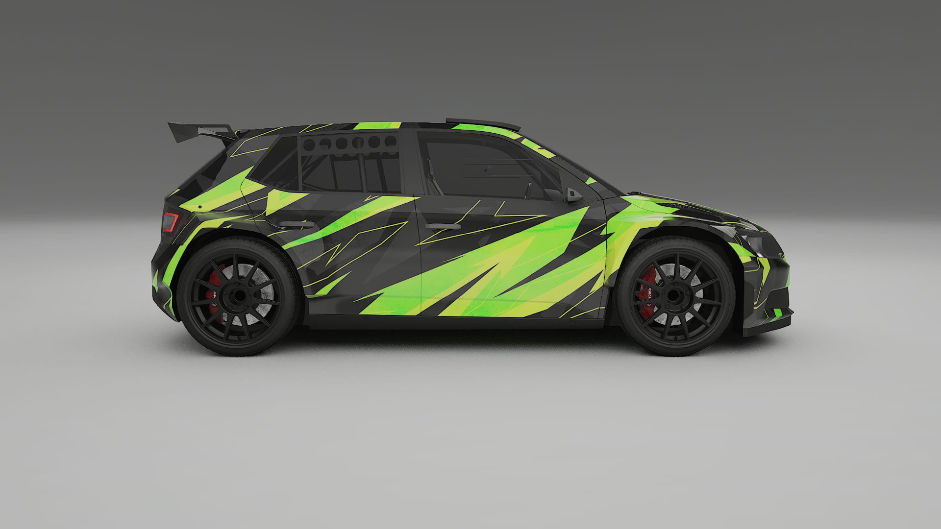 Škoda Fabia R5 6V NINJA TURTLES – Kit Wrap PPF Personalizat din Folie de Poliuretan Imprimabilă