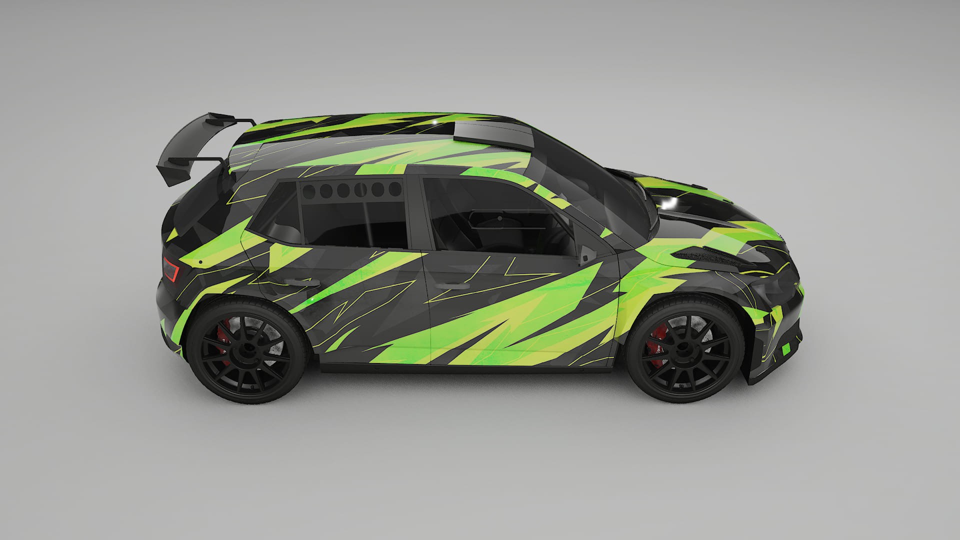Škoda Fabia R5 6V NINJA TURTLES – Kit Wrap PPF Personalizat din Folie de Poliuretan Imprimabilă