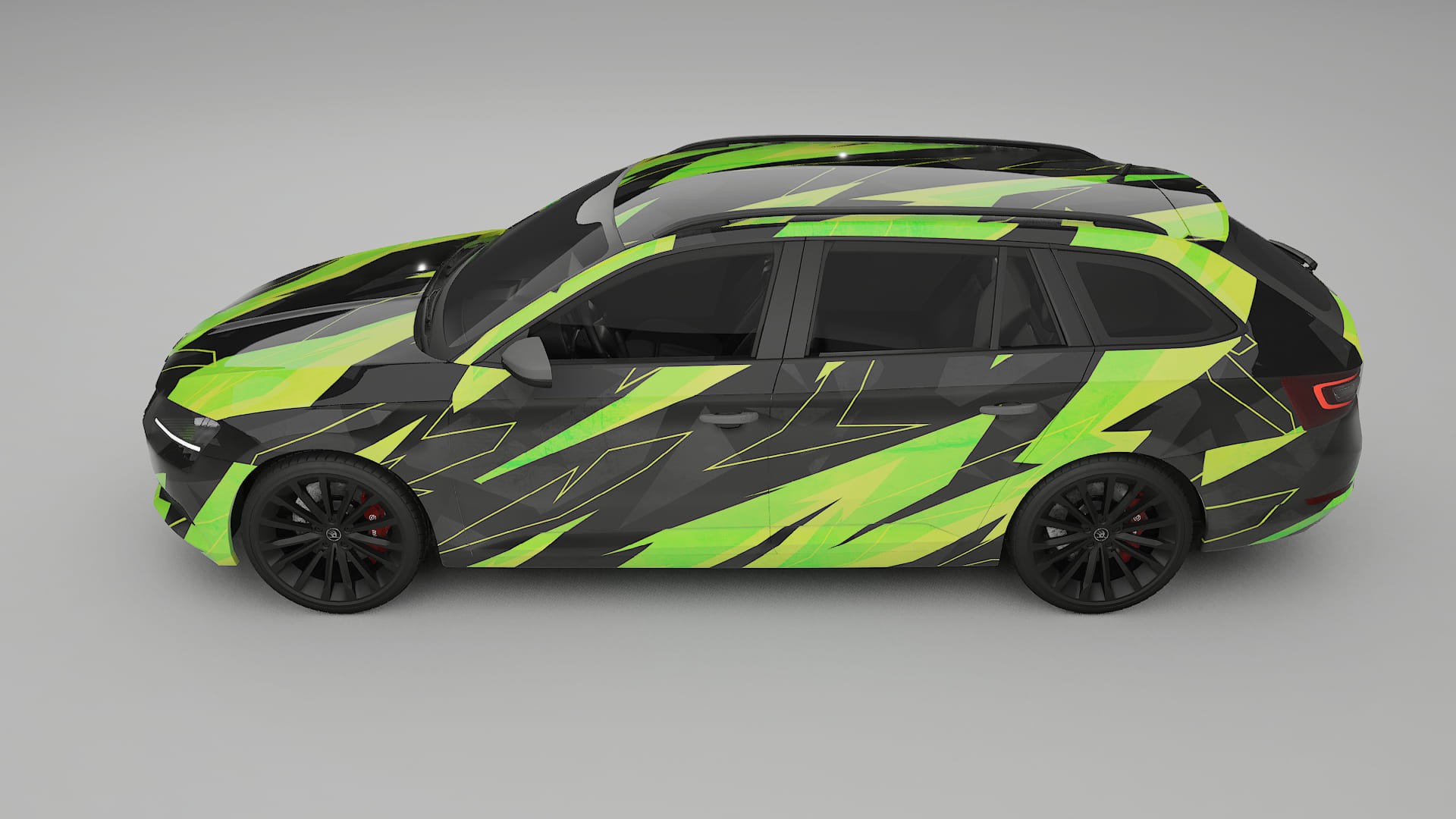 Škoda Superb B8 NINJA TURTLES – Kit Wrap PPF Personalizat din Folie de Poliuretan Imprimabilă