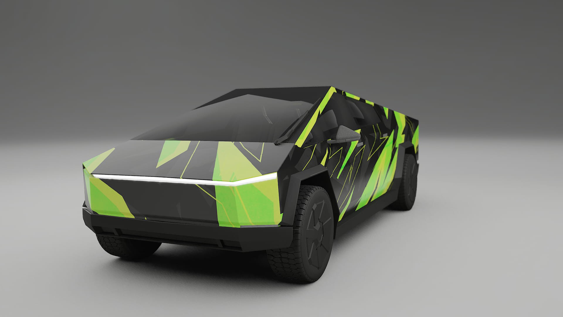 Tesla Cybertruck NINJA TURTLES – Kit Wrap PPF Personalizat din Folie de Poliuretan Imprimabilă