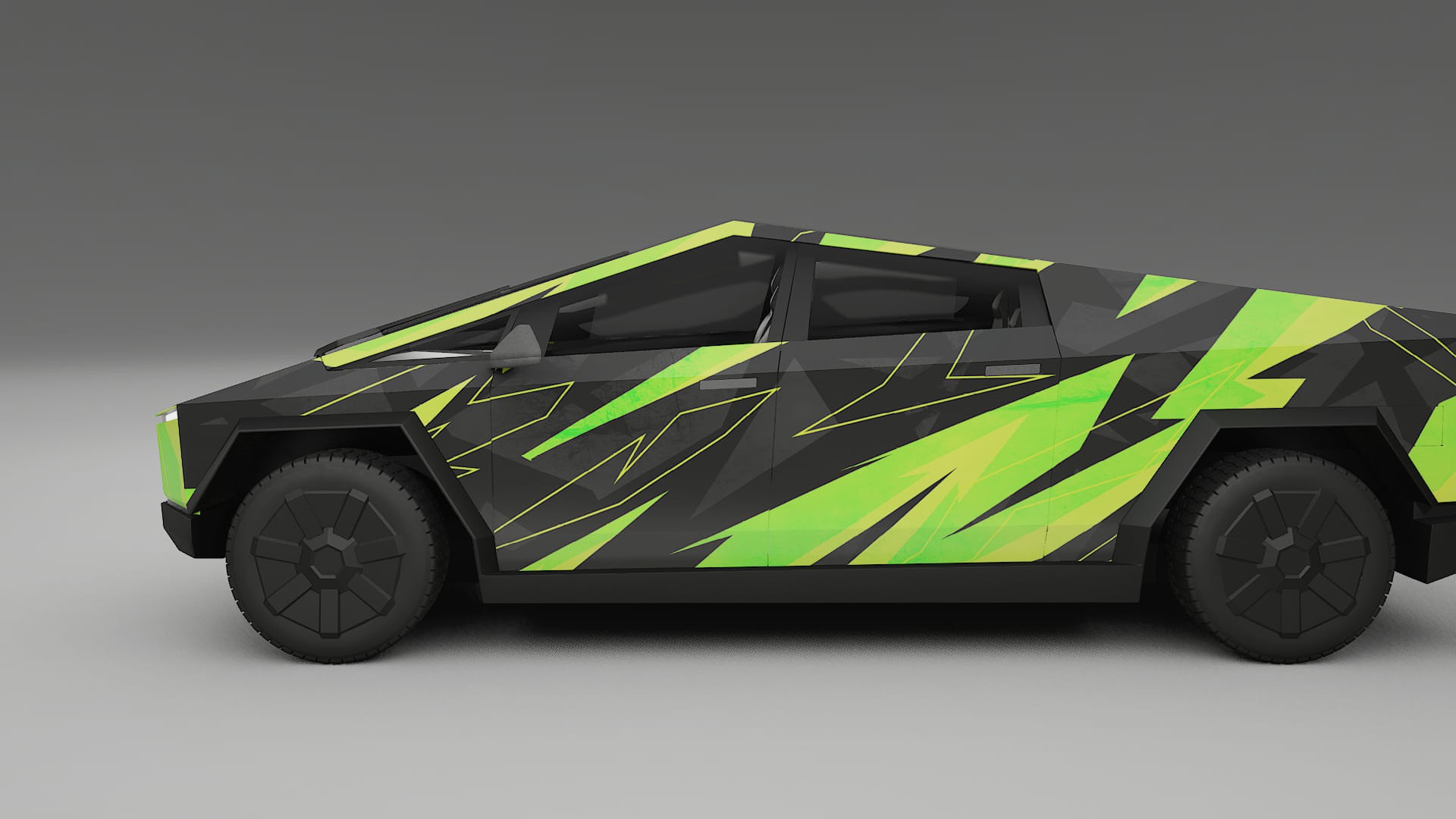 Tesla Cybertruck NINJA TURTLES – Kit Wrap PPF Personalizat din Folie de Poliuretan Imprimabilă