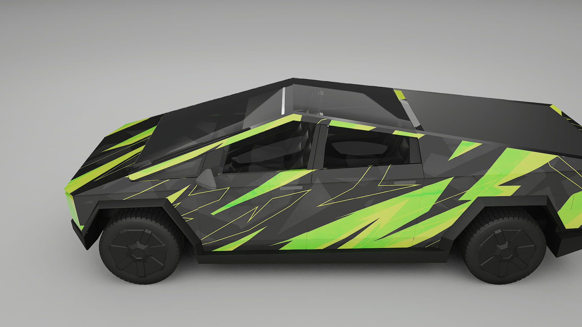 Tesla Cybertruck NINJA TURTLES – Kit Wrap PPF Personalizat din Folie de Poliuretan Imprimabilă