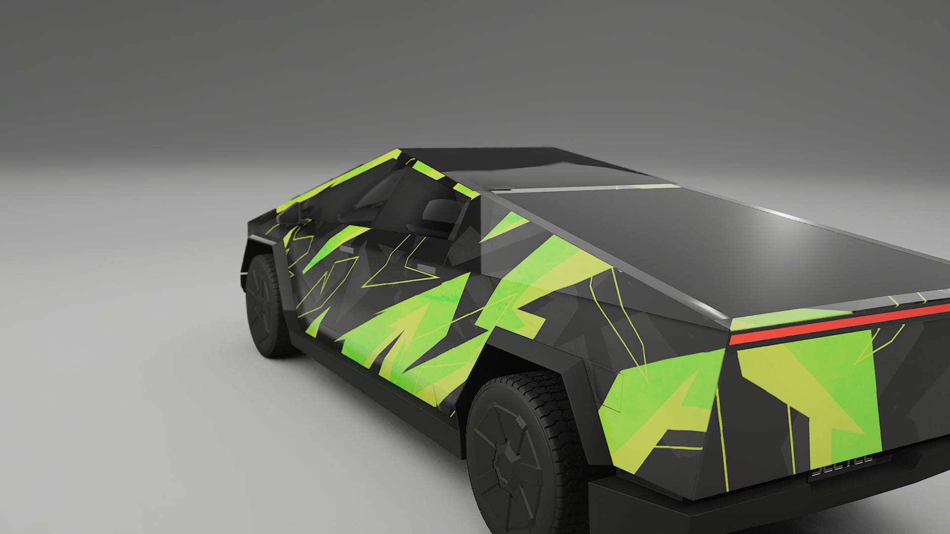 Tesla Cybertruck NINJA TURTLES – Kit Wrap PPF Personalizat din Folie de Poliuretan Imprimabilă