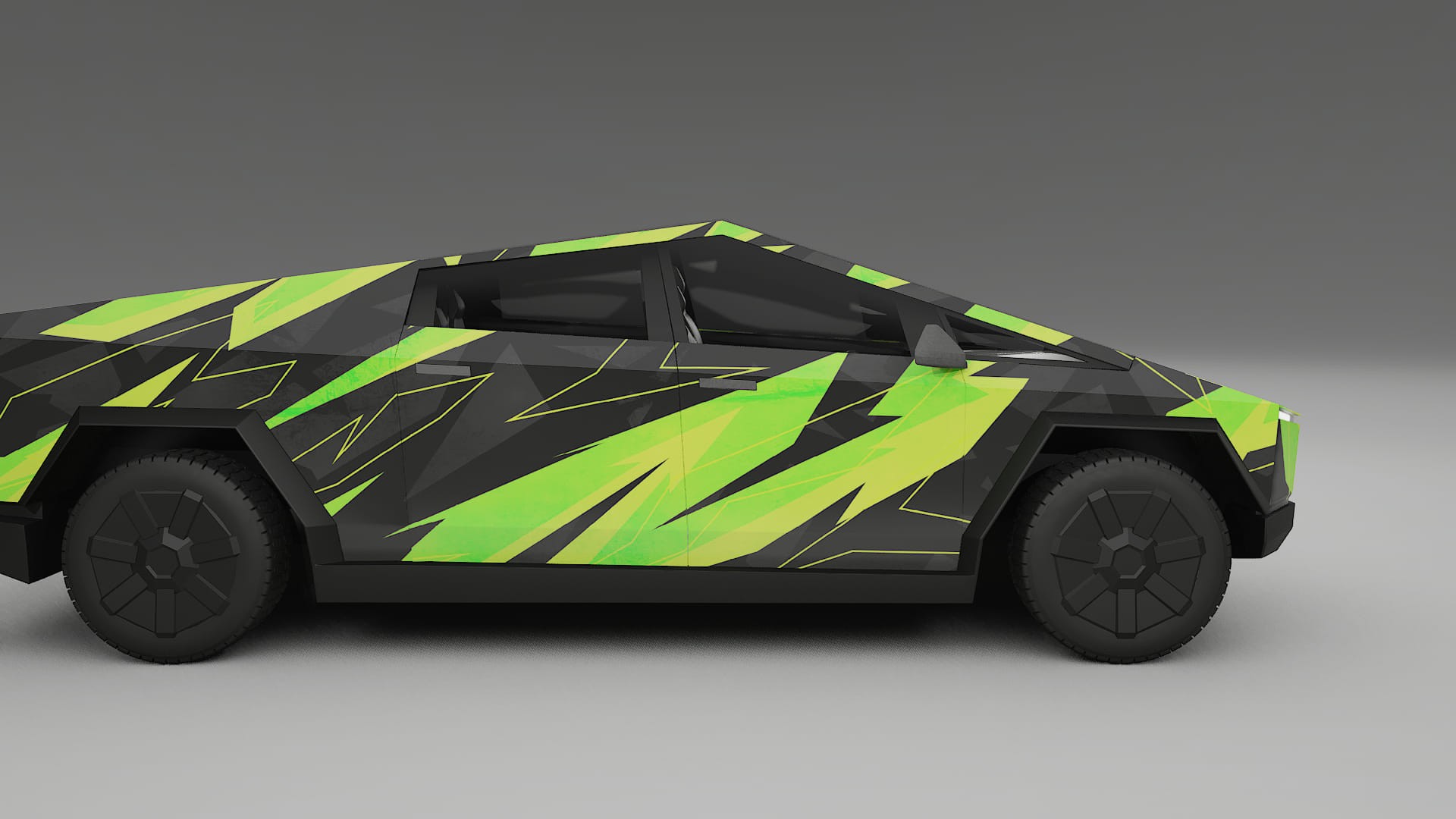 Tesla Cybertruck NINJA TURTLES – Kit Wrap PPF Personalizat din Folie de Poliuretan Imprimabilă