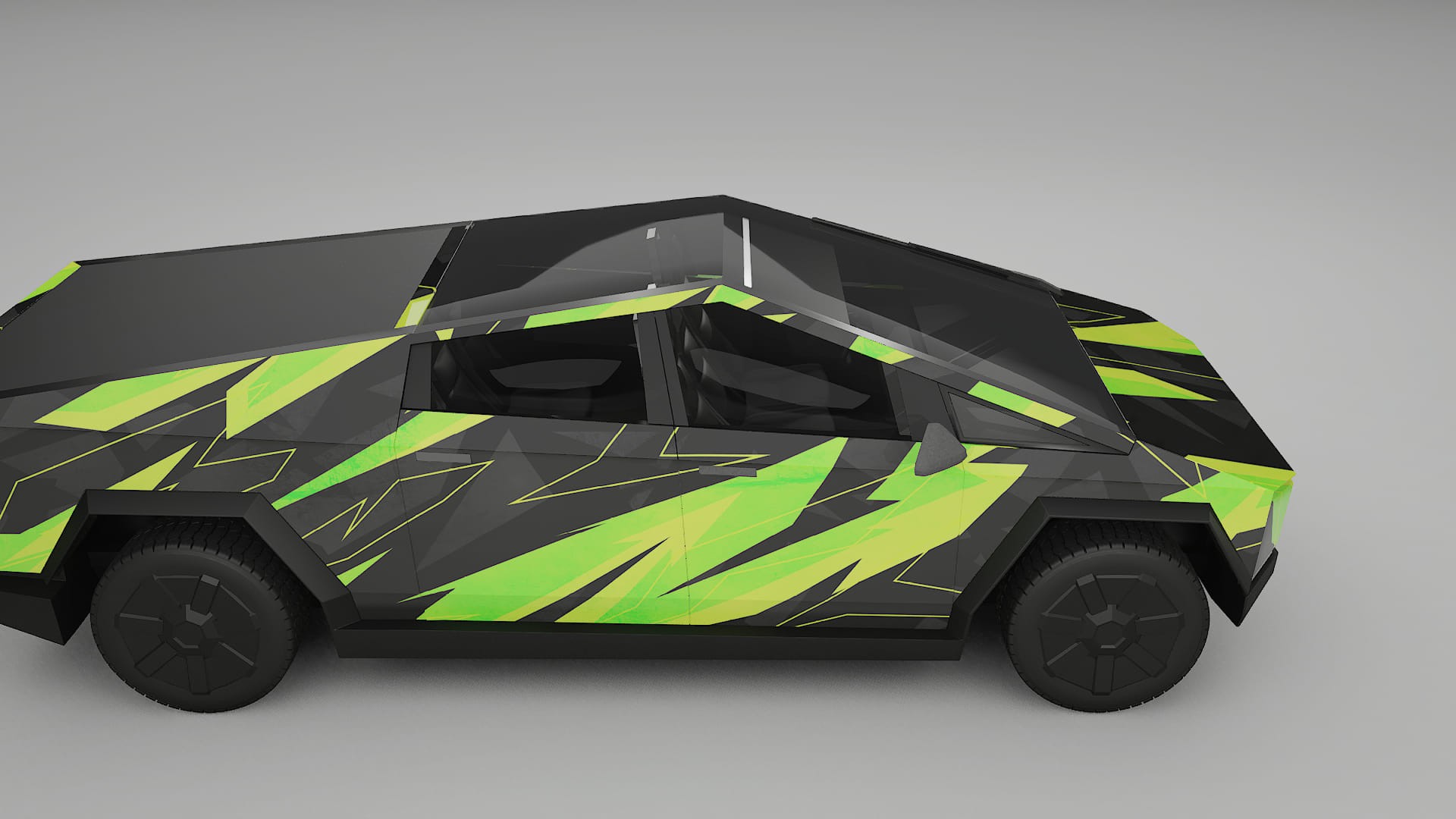 Tesla Cybertruck NINJA TURTLES – Kit Wrap PPF Personalizat din Folie de Poliuretan Imprimabilă