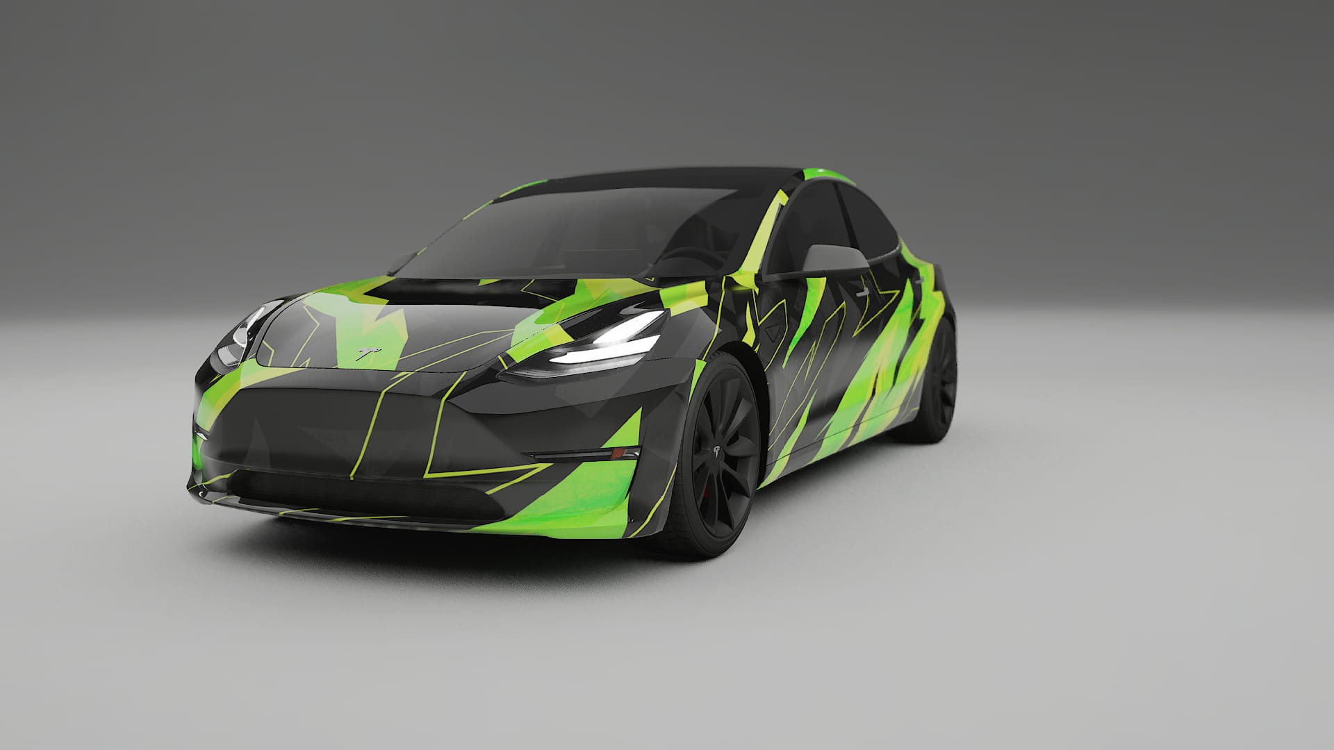 Tesla Model 3 NINJA TURTLES – Kit Wrap PPF Personalizat din Folie de Poliuretan Imprimabilă