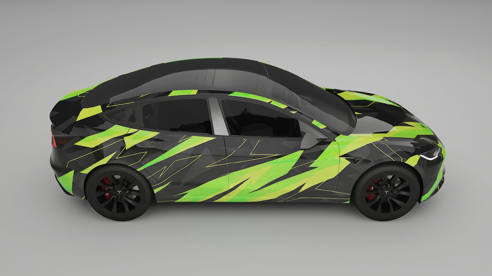 Tesla Model 3 Highland NINJA TURTLES – Kit Wrap PPF Personalizat din Folie de Poliuretan Imprimabilă