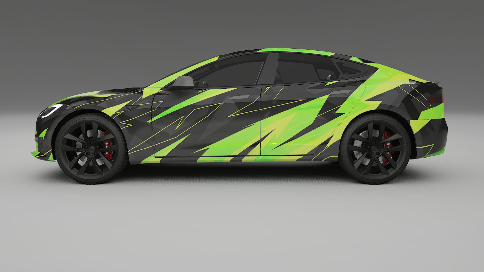 Tesla Model-S Refresh NINJA TURTLES – Kit Wrap PPF Personalizat din Folie de Poliuretan Imprimabilă