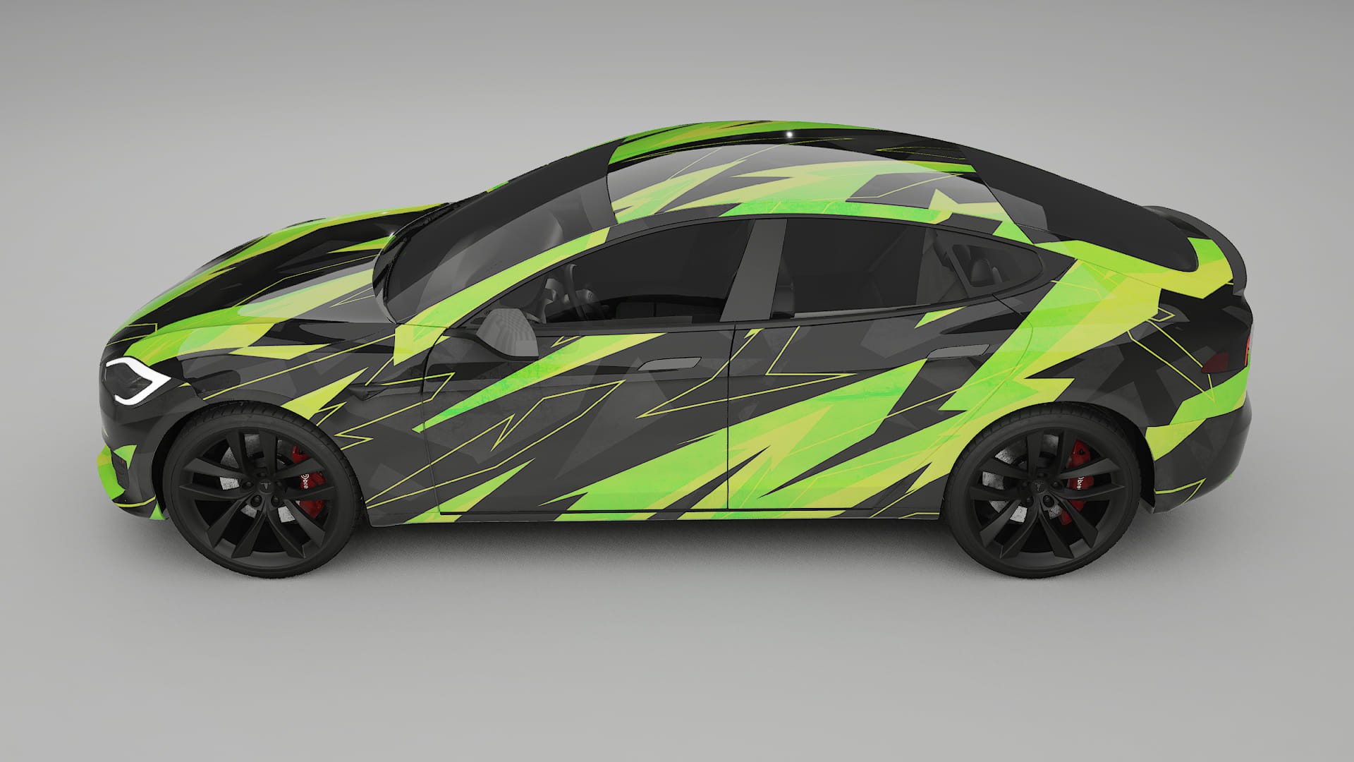 Tesla Model-S Refresh NINJA TURTLES – Kit Wrap PPF Personalizat din Folie de Poliuretan Imprimabilă