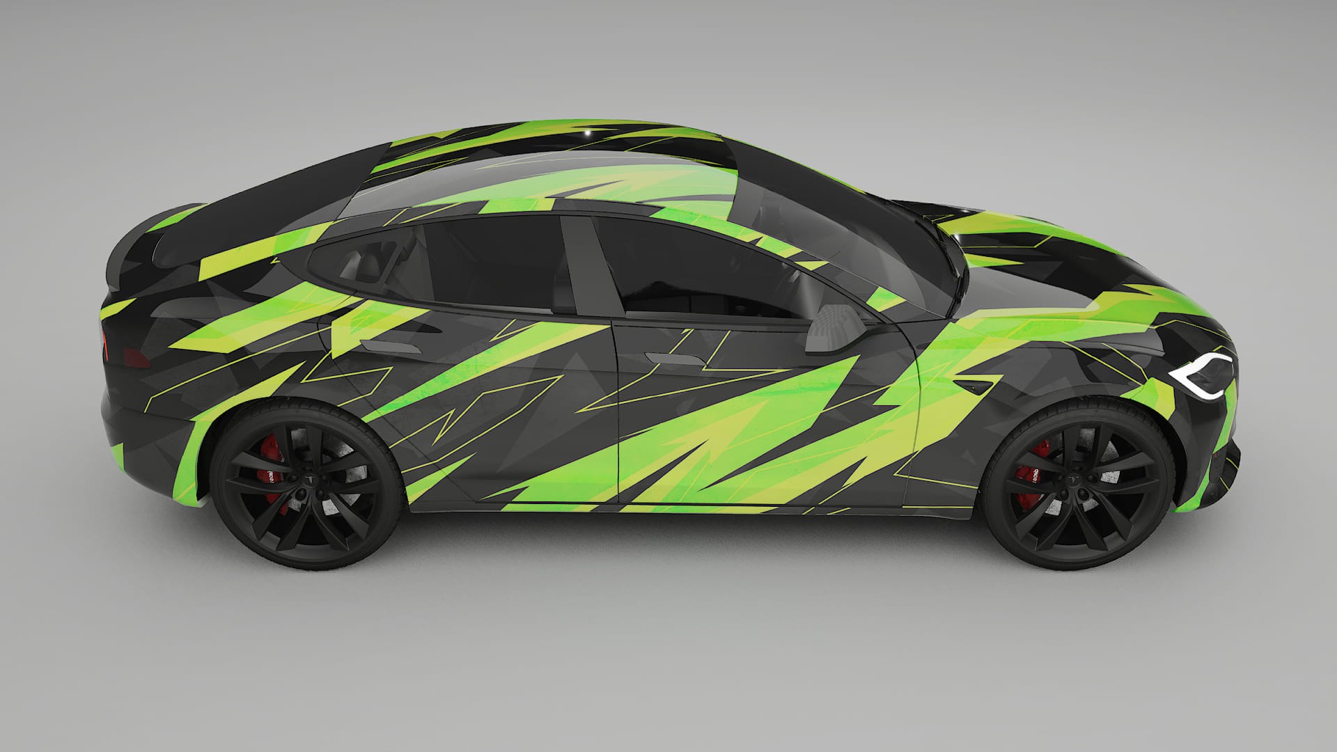 Tesla Model-S Refresh NINJA TURTLES – Kit Wrap PPF Personalizat din Folie de Poliuretan Imprimabilă