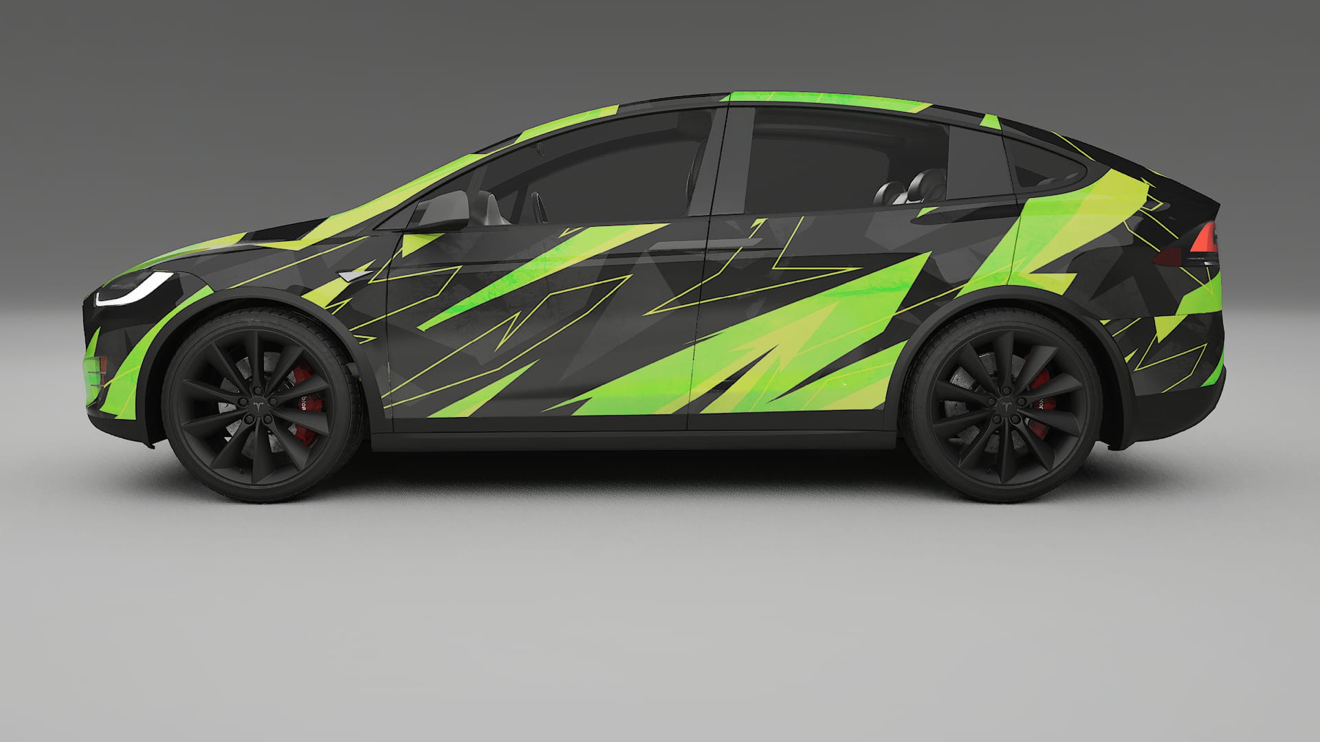 Tesla Model X NINJA TURTLES – Kit Wrap PPF Personalizat din Folie de Poliuretan Imprimabilă