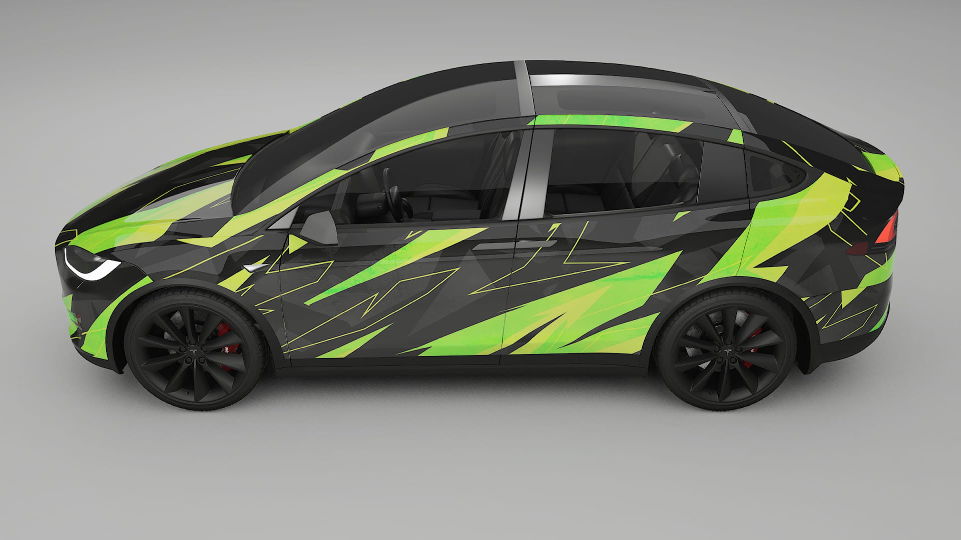 Tesla Model X NINJA TURTLES – Kit Wrap PPF Personalizat din Folie de Poliuretan Imprimabilă