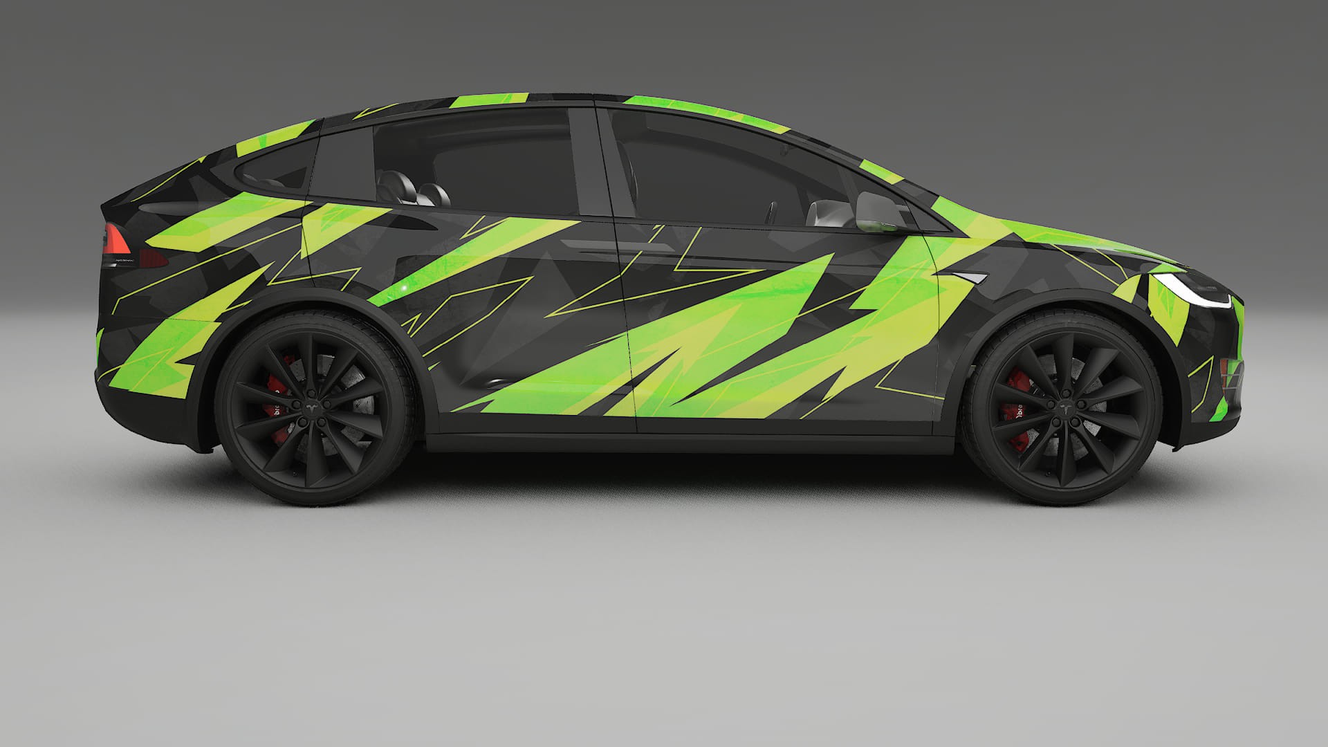 Tesla Model X NINJA TURTLES – Kit Wrap PPF Personalizat din Folie de Poliuretan Imprimabilă