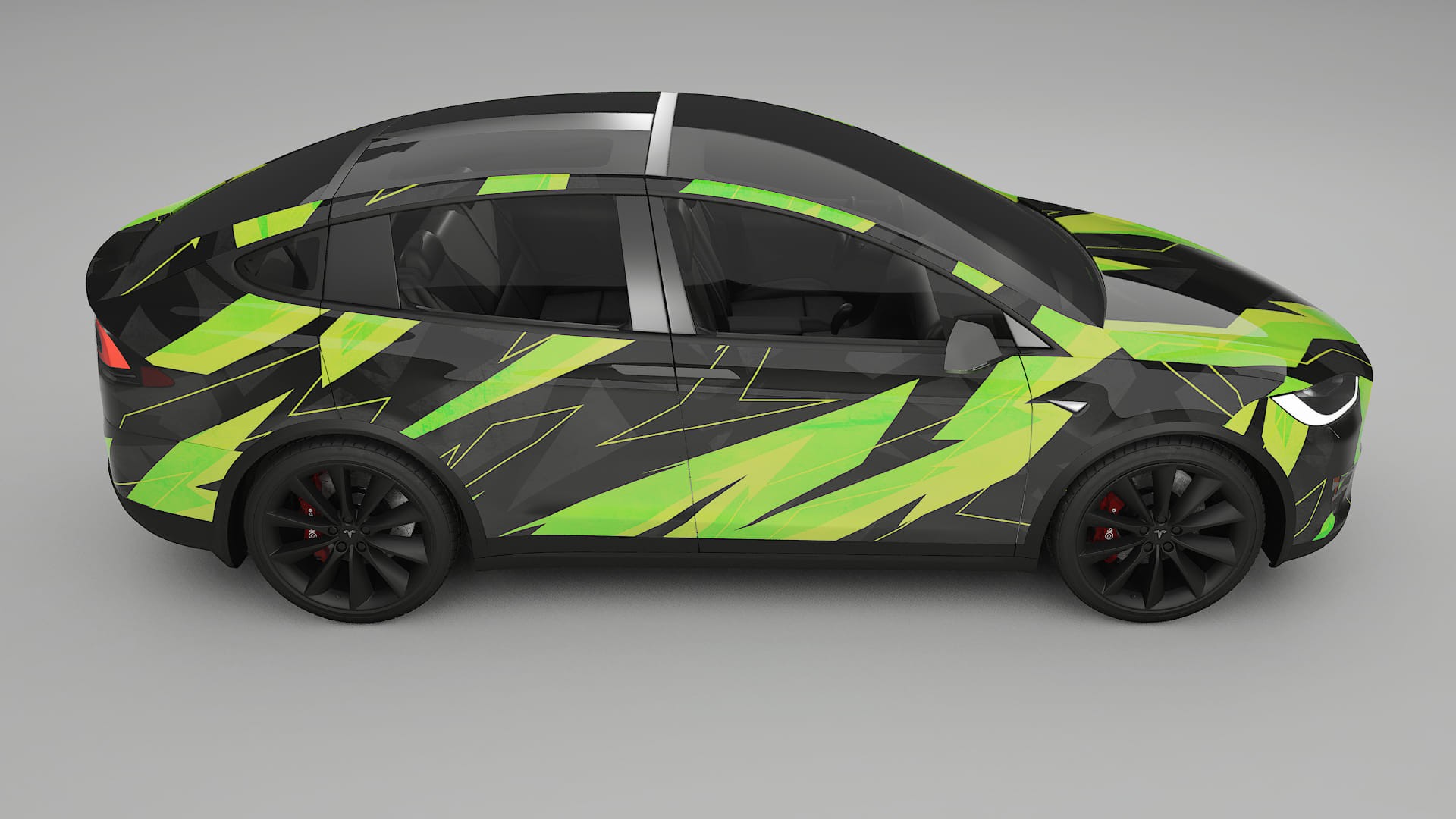 Tesla Model X NINJA TURTLES – Kit Wrap PPF Personalizat din Folie de Poliuretan Imprimabilă