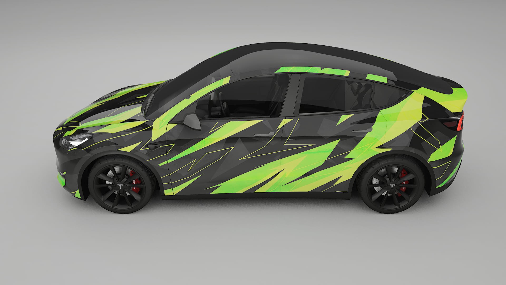 Tesla Model Y NINJA TURTLES – Kit Wrap PPF Personalizat din Folie de Poliuretan Imprimabilă