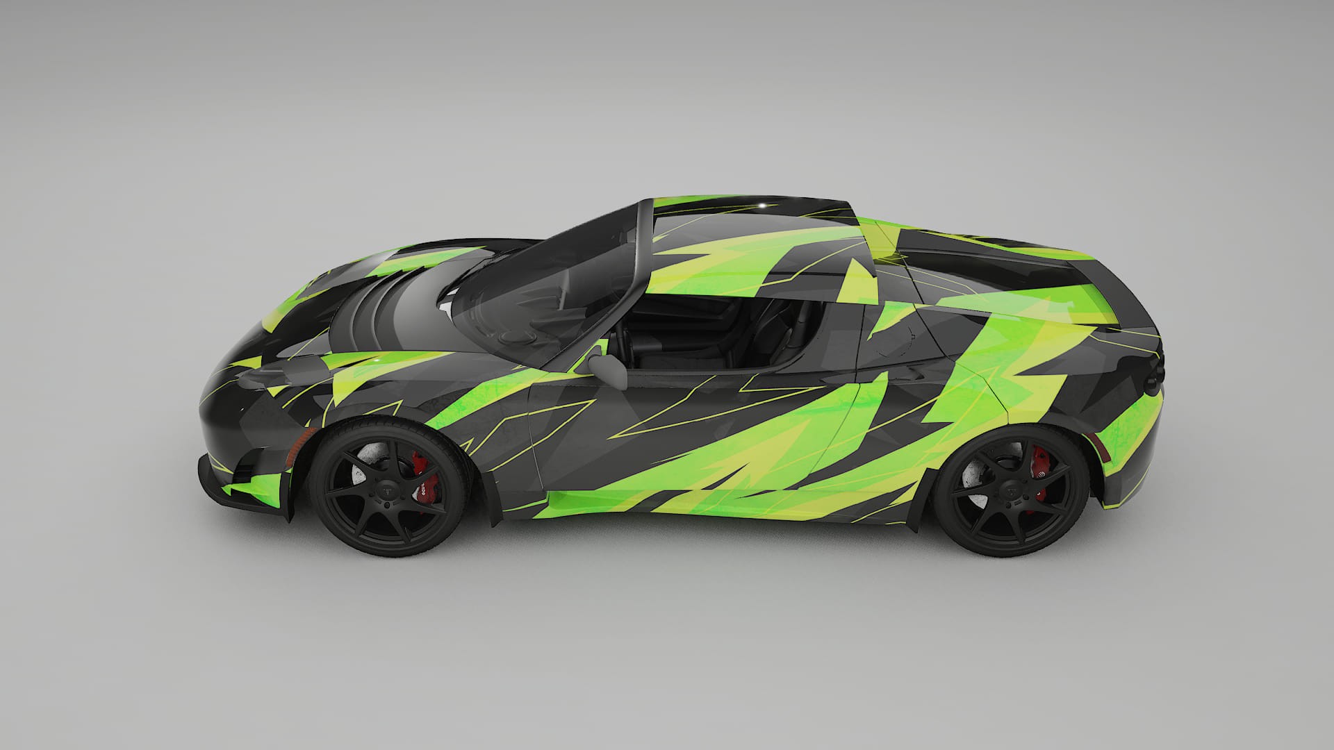 Tesla Roadster 2.5 NINJA TURTLES – Kit Wrap PPF Personalizat din Folie de Poliuretan Imprimabilă