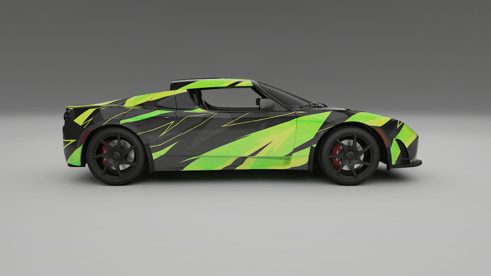 Tesla Roadster 2.5 NINJA TURTLES – Kit Wrap PPF Personalizat din Folie de Poliuretan Imprimabilă