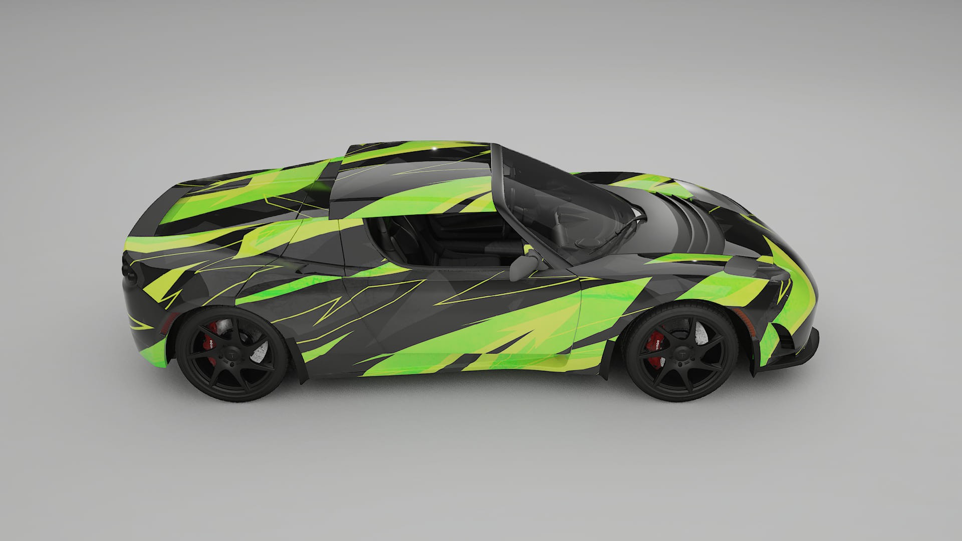 Tesla Roadster 2.5 NINJA TURTLES – Kit Wrap PPF Personalizat din Folie de Poliuretan Imprimabilă