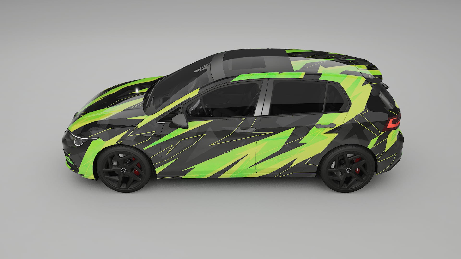 VW Golf Mk8 NINJA TURTLES – Kit Wrap PPF Personalizat din Folie de Poliuretan Imprimabilă