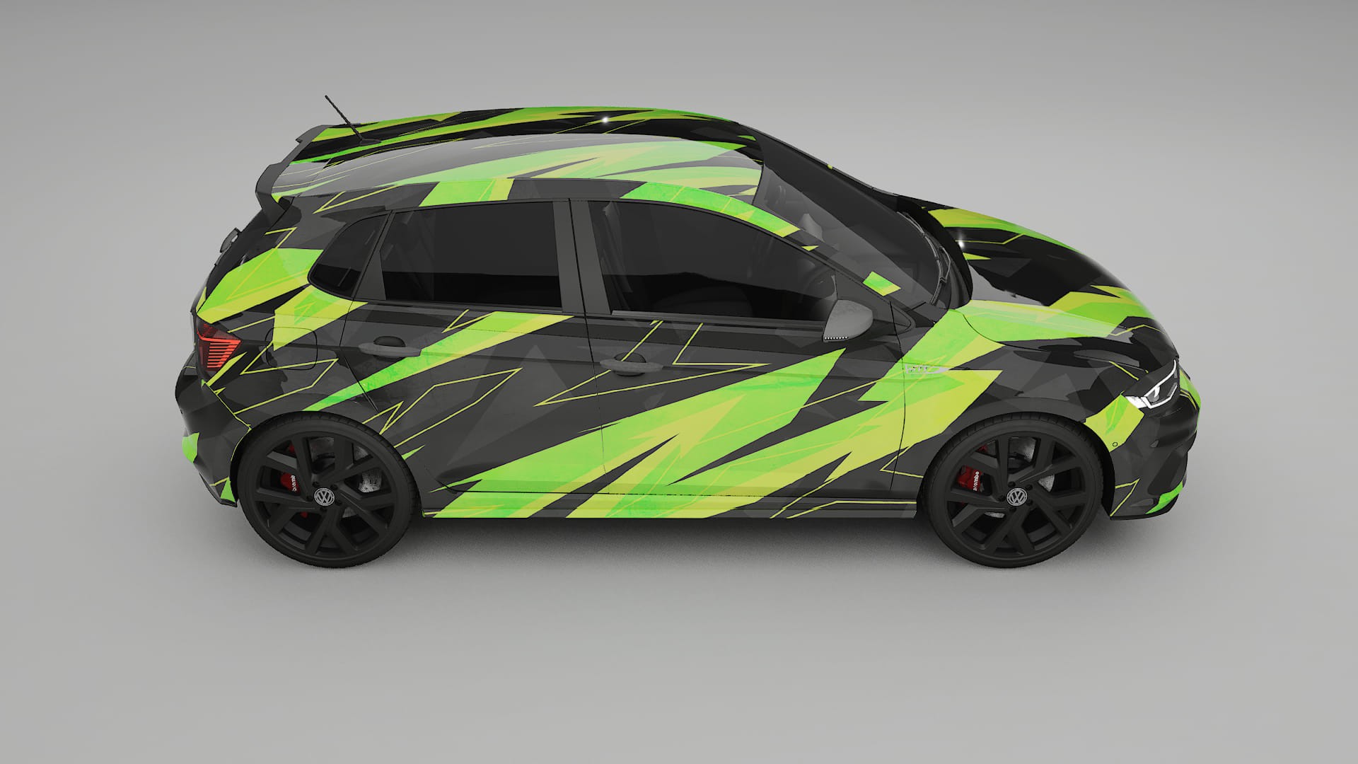 VW Polo GTI VI NINJA TURTLES – Kit Wrap PPF Personalizat din Folie de Poliuretan Imprimabilă
