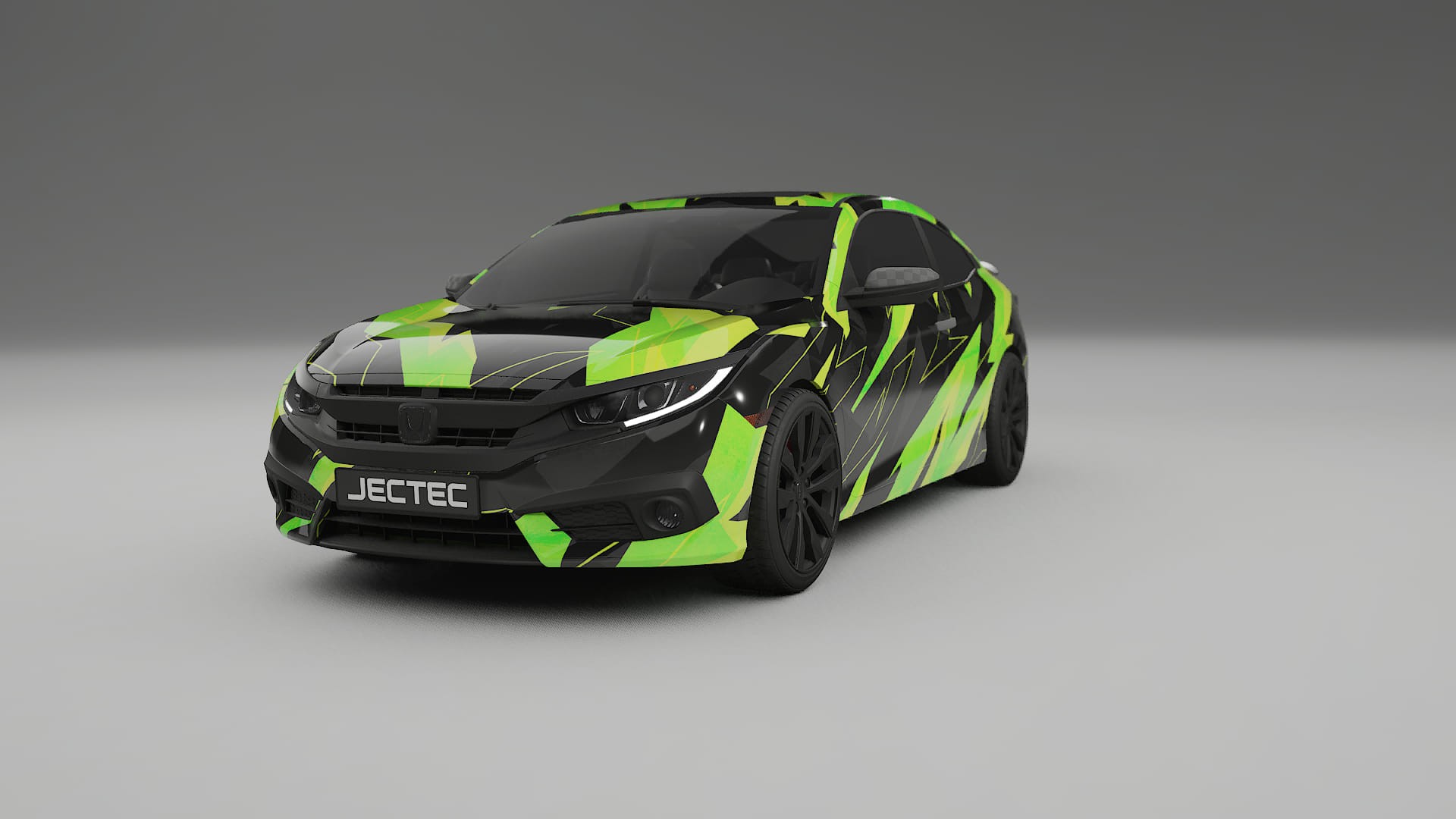 Honda Civic coupe prefacelift pre-LCI NINJA TURTLES – Kit Wrap PPF Personalizat din Folie de Poliuretan Imprimabilă