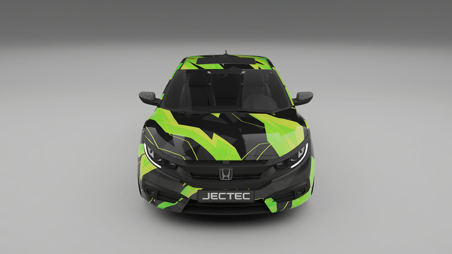 Honda Civic coupe prefacelift pre-LCI NINJA TURTLES – Kit Wrap PPF Personalizat din Folie de Poliuretan Imprimabilă