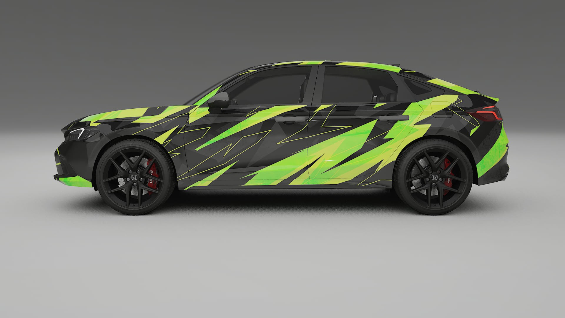 Honda Civic hatchback NINJA TURTLES – Kit Wrap PPF Personalizat din Folie de Poliuretan Imprimabilă
