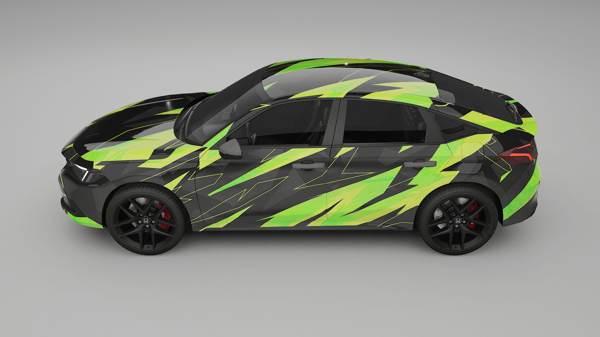 Honda Civic hatchback NINJA TURTLES – Kit Wrap PPF Personalizat din Folie de Poliuretan Imprimabilă