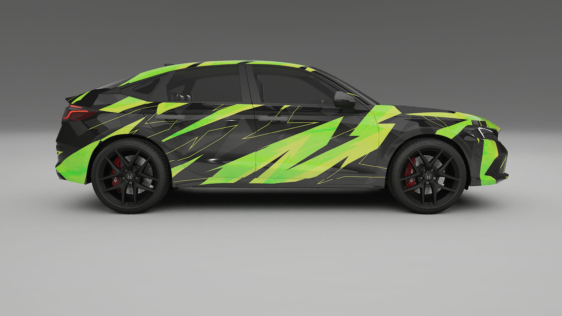 Honda Civic hatchback NINJA TURTLES – Kit Wrap PPF Personalizat din Folie de Poliuretan Imprimabilă