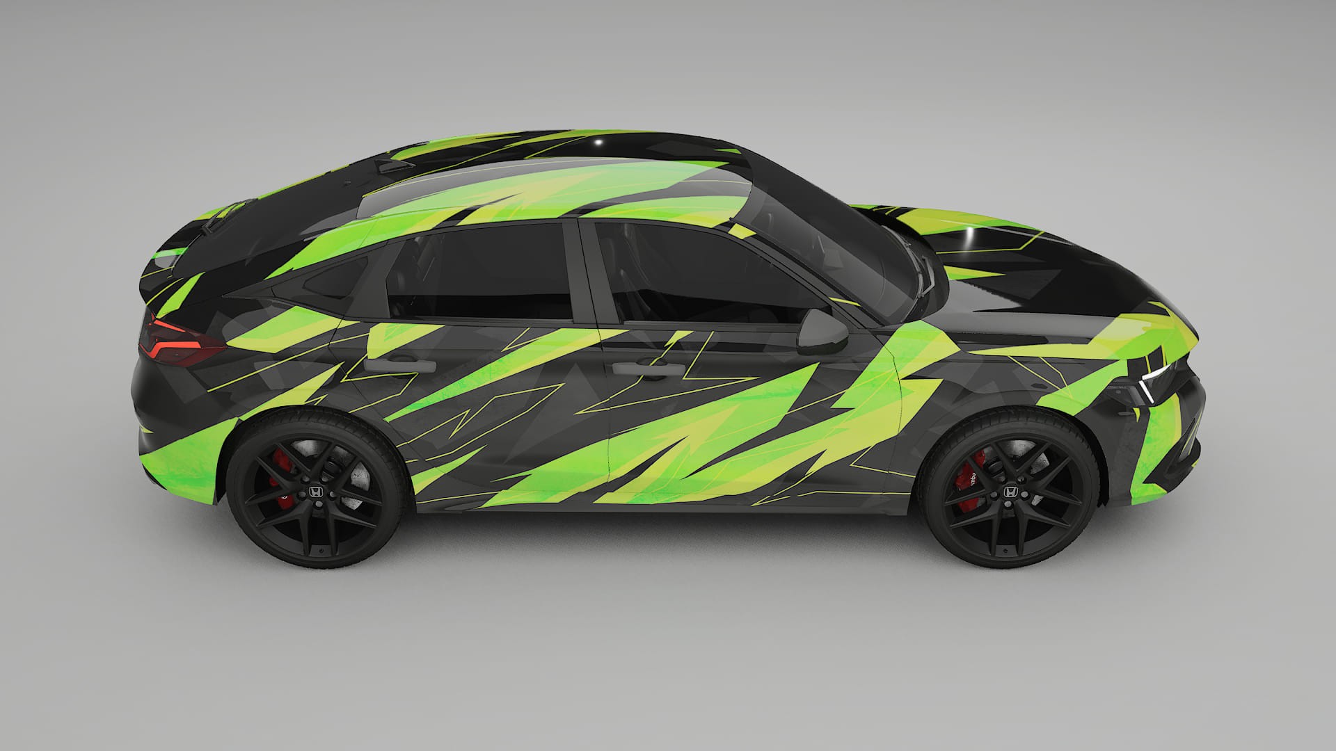 Honda Civic hatchback NINJA TURTLES – Kit Wrap PPF Personalizat din Folie de Poliuretan Imprimabilă