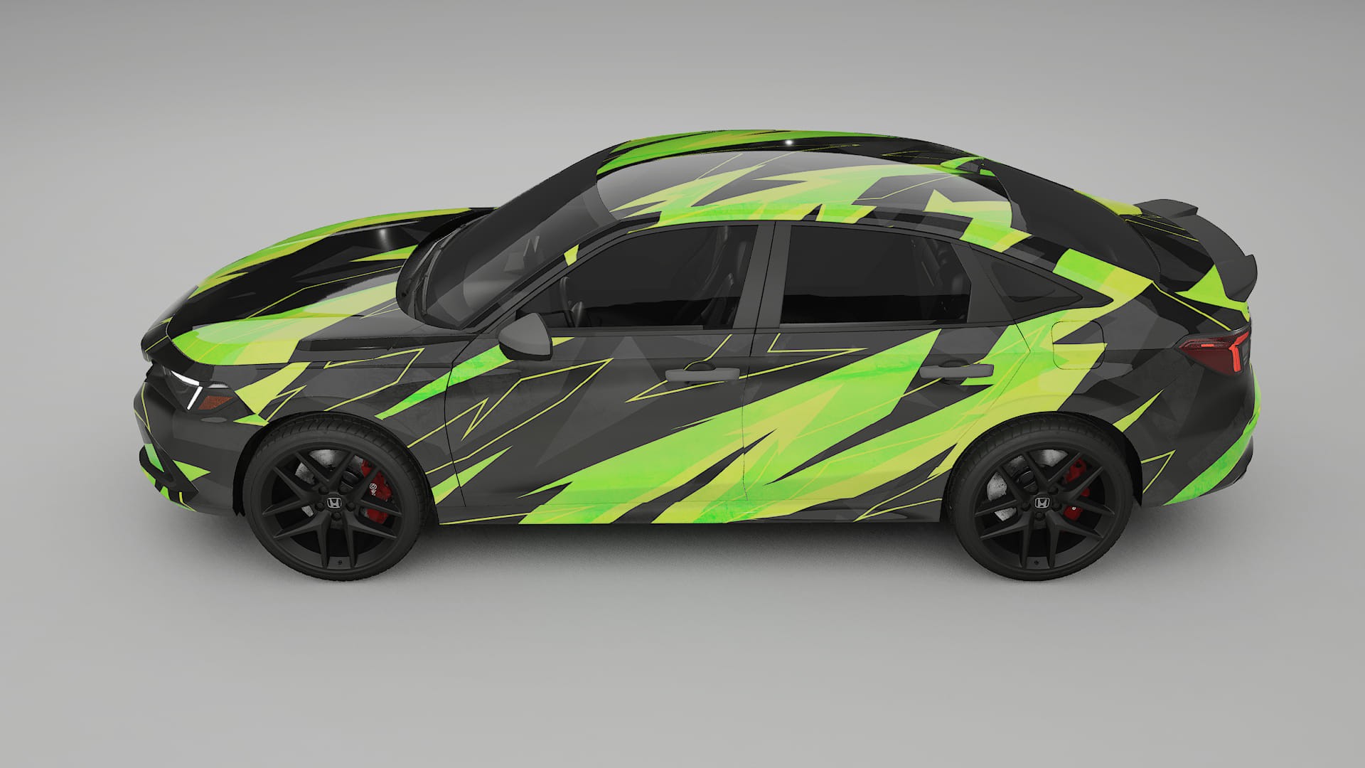 Honda Civic Si NINJA TURTLES – Kit Wrap PPF Personalizat din Folie de Poliuretan Imprimabilă