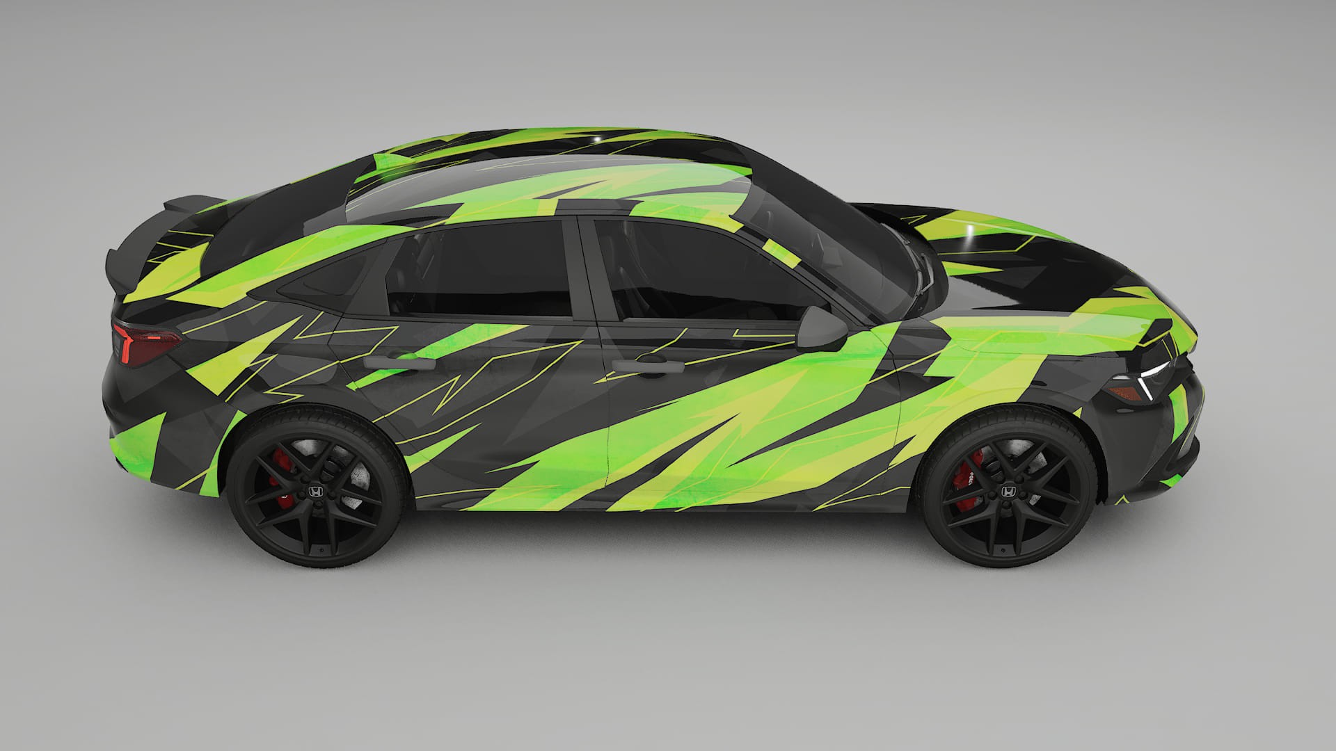Honda Civic Si NINJA TURTLES – Kit Wrap PPF Personalizat din Folie de Poliuretan Imprimabilă