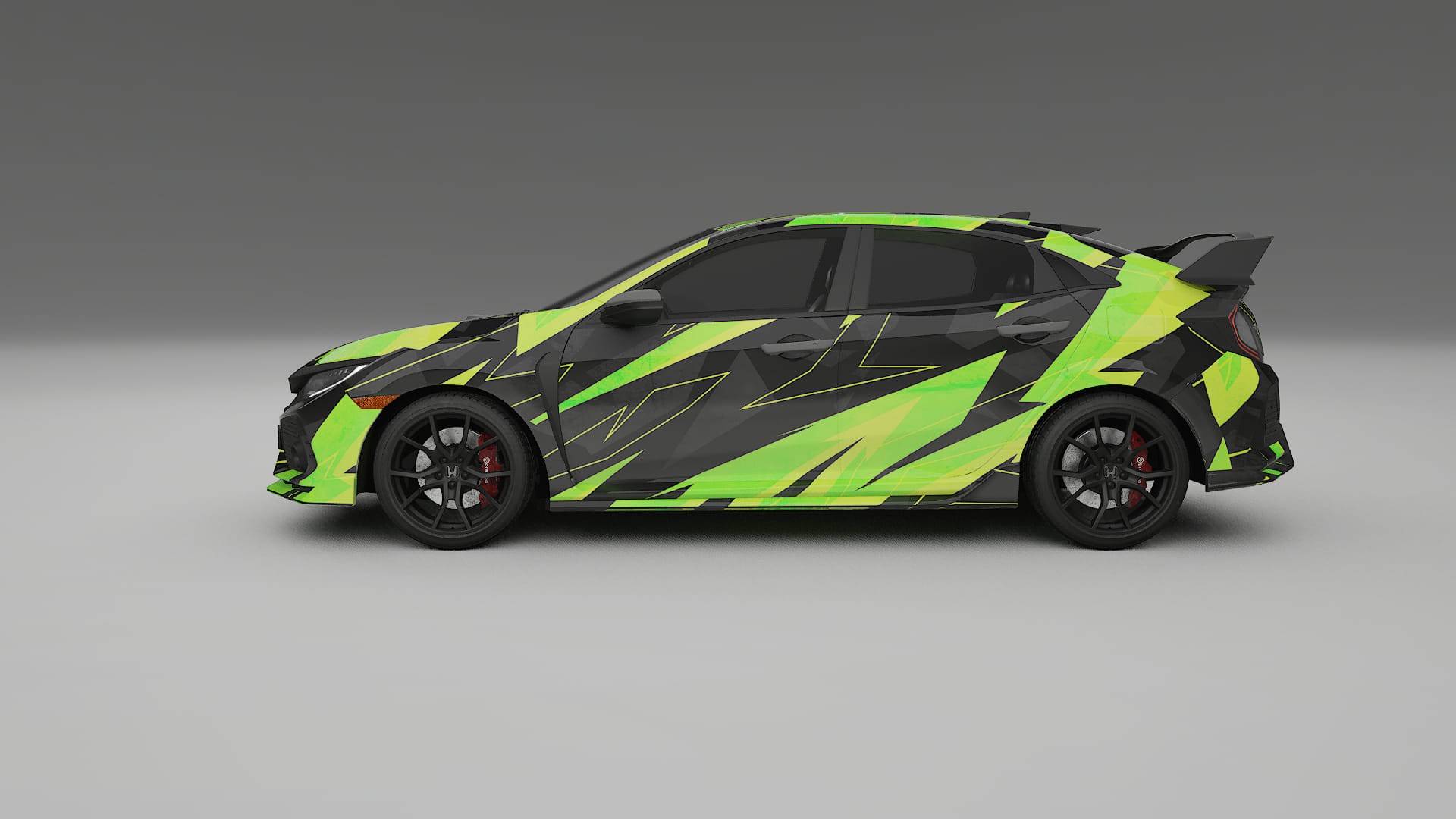 Honda Civic Type-R NINJA TURTLES – Kit Wrap PPF Personalizat din Folie de Poliuretan Imprimabilă