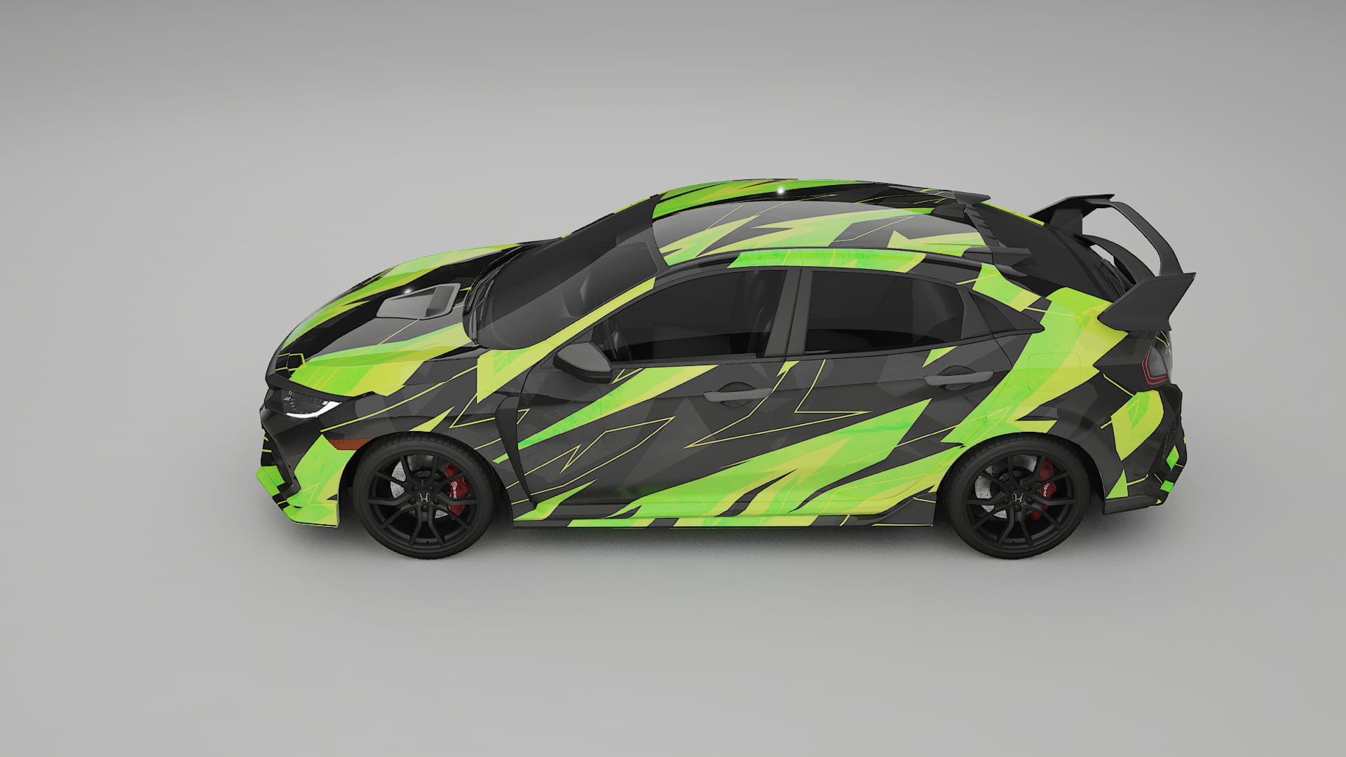 Honda Civic Type-R NINJA TURTLES – Kit Wrap PPF Personalizat din Folie de Poliuretan Imprimabilă