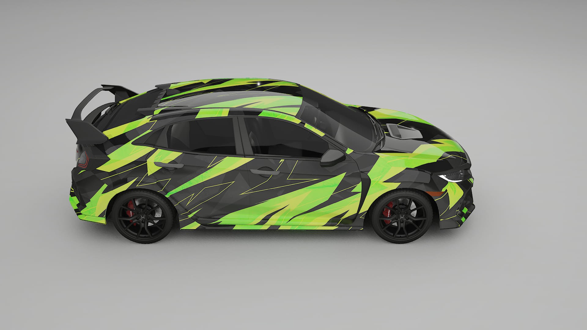 Honda Civic Type-R NINJA TURTLES – Kit Wrap PPF Personalizat din Folie de Poliuretan Imprimabilă