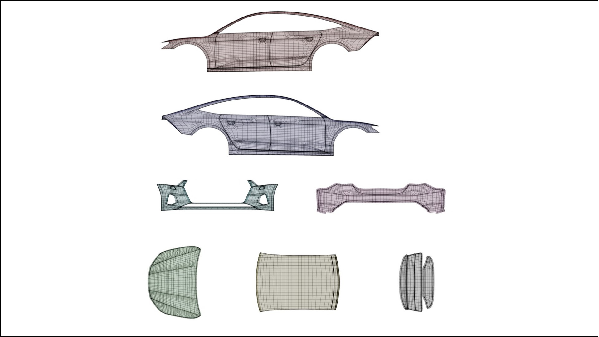 Audi A7 C8 Sportback prefacelift pre LCI Film de Protecție pentru Vopsea TPU | INFERNO PPF cu Schimbare de Culoare – Kit Comp 2