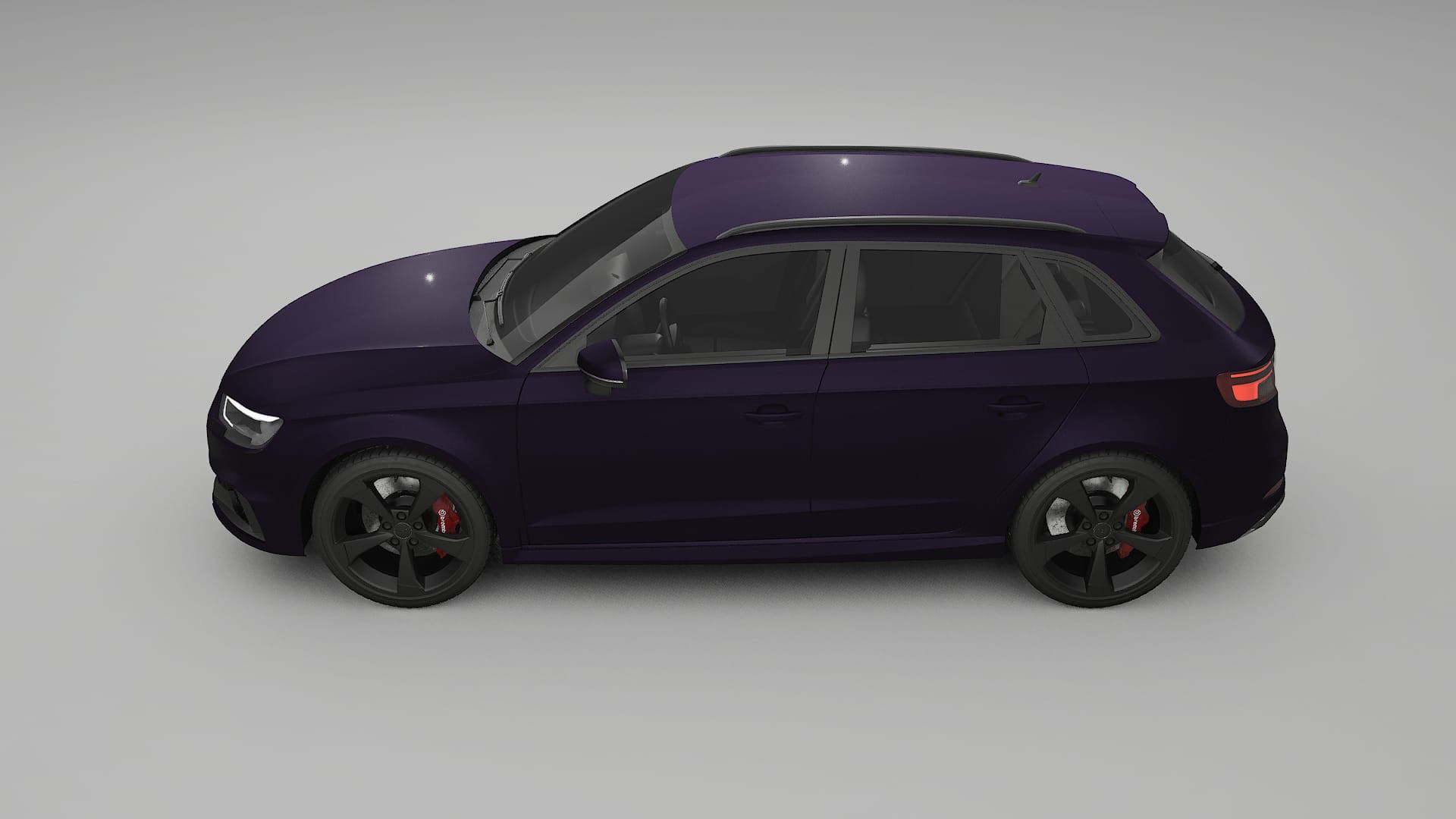 Audi RS3 Sportback 8V facelift LCI Film de Protecție pentru Vopsea TPU | VIOLET PPF cu Schimbare de Culoare – Kit Complet Pre