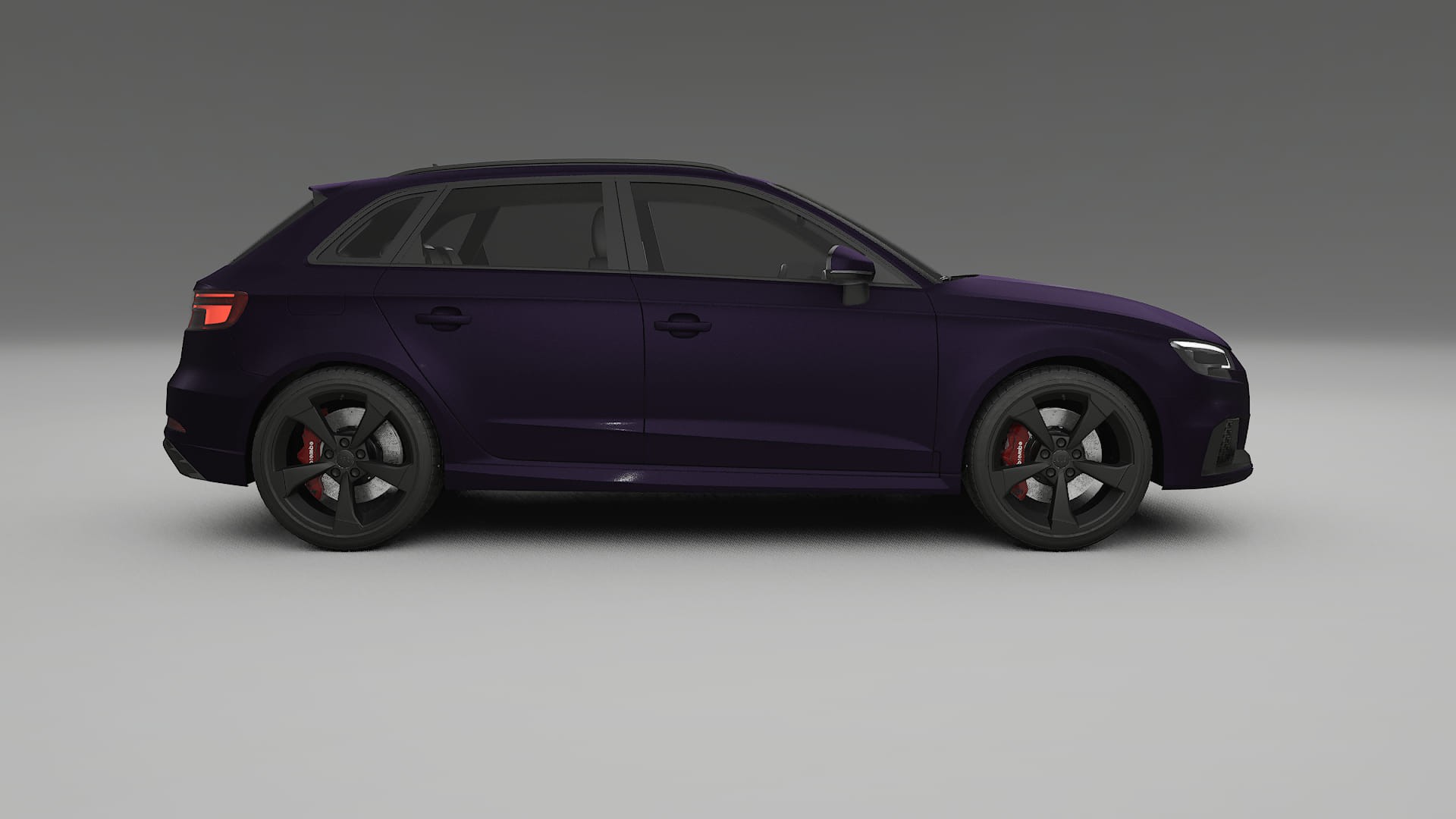 Audi RS3 Sportback 8V facelift LCI Film de Protecție pentru Vopsea TPU | VIOLET PPF cu Schimbare de Culoare – Kit Complet Pre