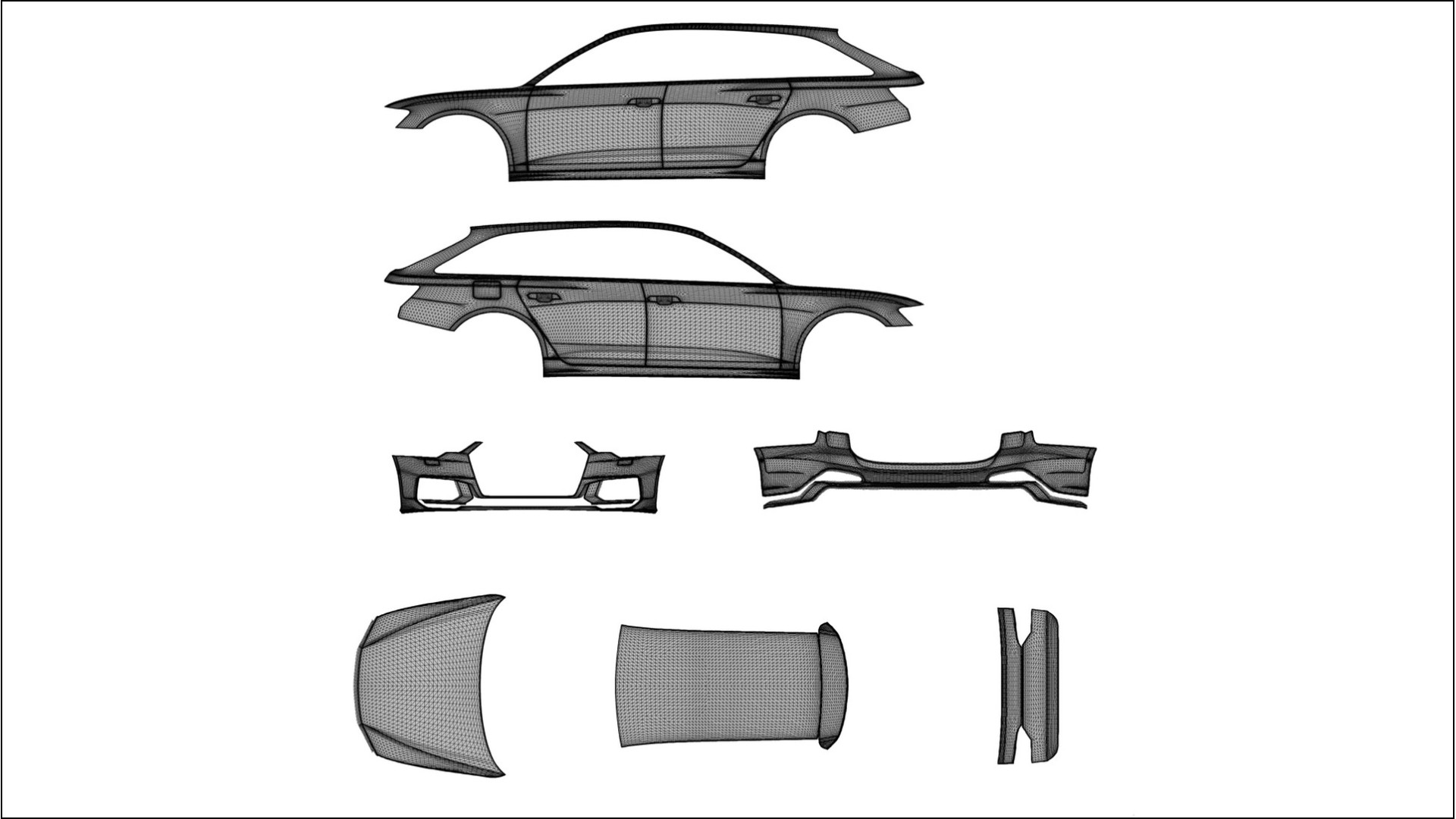 Audi S6 Avant prefacelift pre LCI C8 Film de Protecție pentru Vopsea TPU | LAGOON PPF cu Schimbare de Culoare – Kit Complet P 2