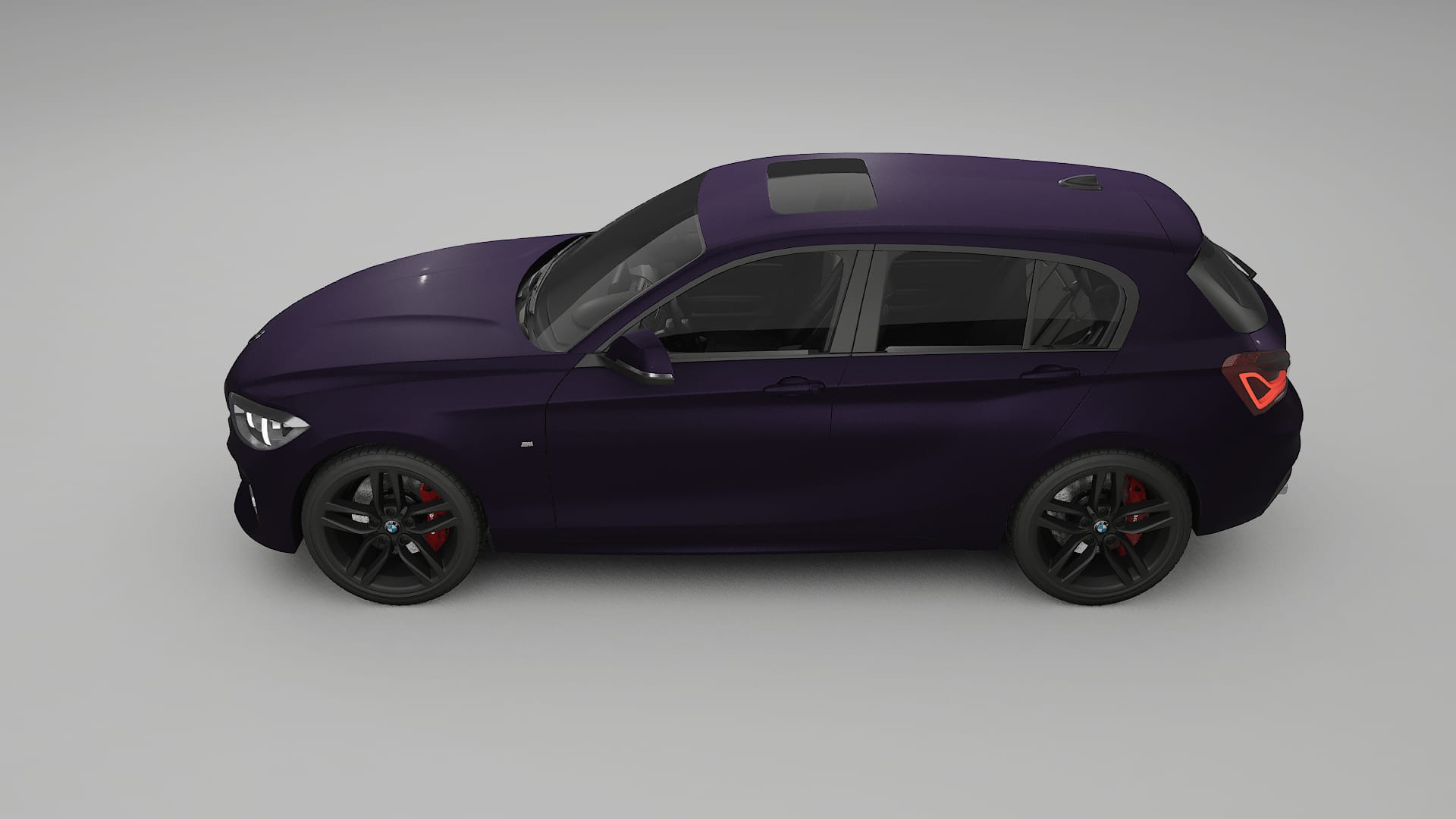 BMW 1 F20 facelift LCI Film de Protecție pentru Vopsea TPU | VIOLET PPF cu Schimbare de Culoare – Kit Complet Predecupat