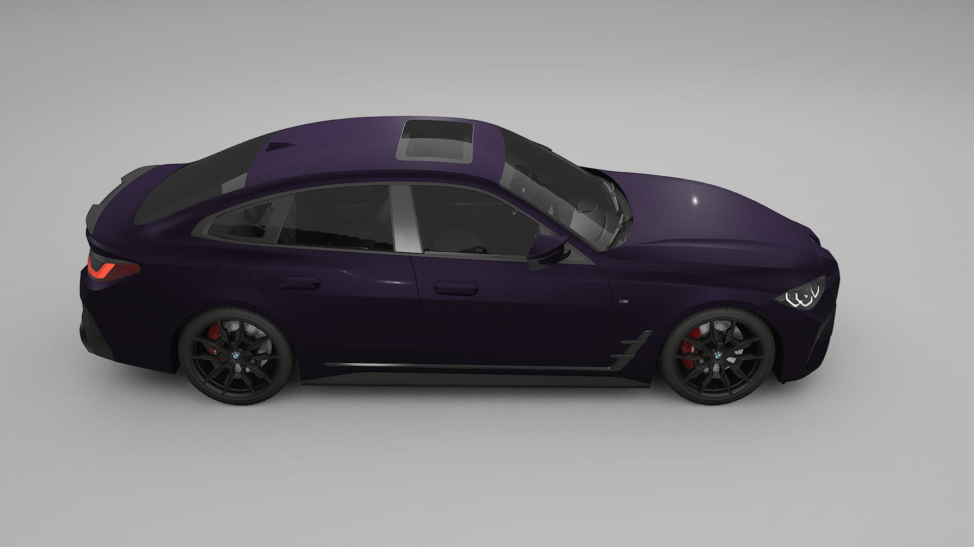 BMW I4 G26 M Package Film de Protecție pentru Vopsea TPU | VIOLET PPF cu Schimbare de Culoare – Kit Complet Predecupat