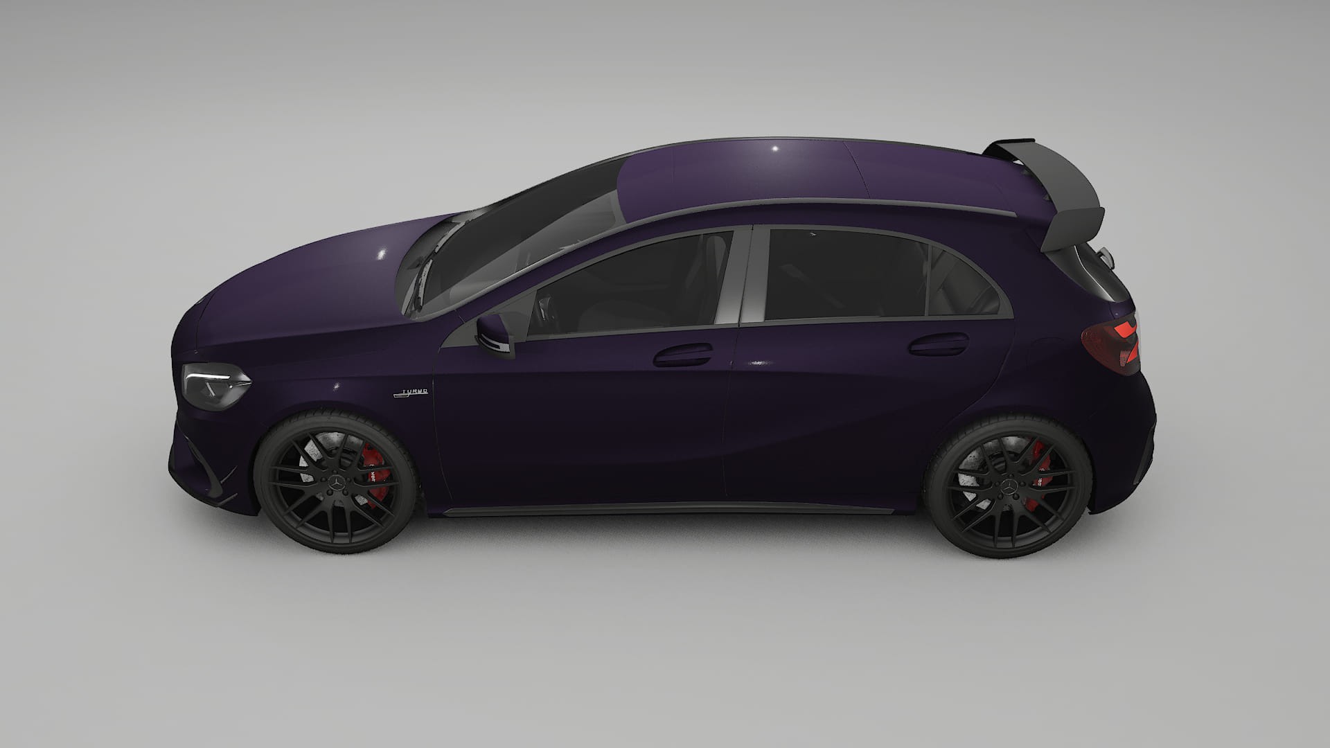 Mercedes A45 AMG W176 Film de Protecție pentru Vopsea TPU | VIOLET PPF cu Schimbare de Culoare – Kit Complet Predecupat