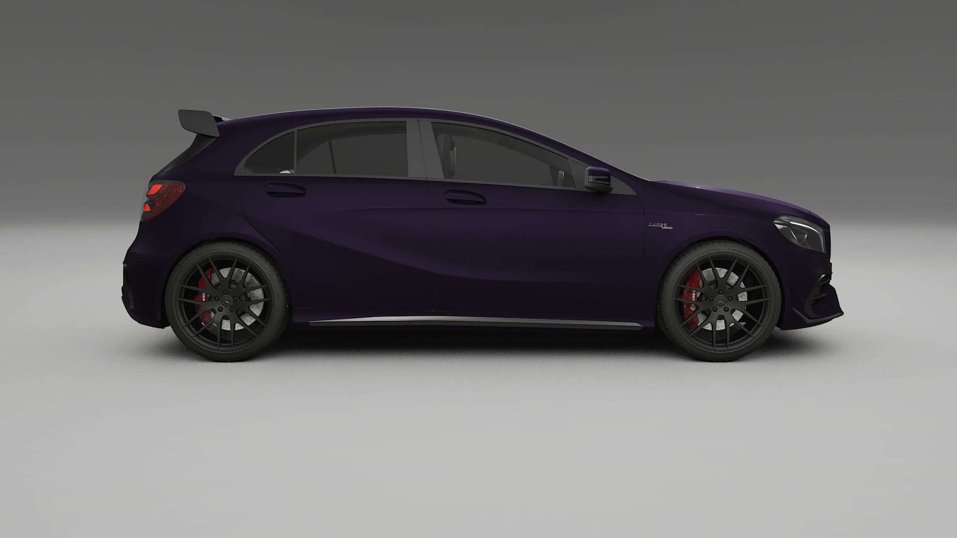 Mercedes A45 AMG W176 Film de Protecție pentru Vopsea TPU | VIOLET PPF cu Schimbare de Culoare – Kit Complet Predecupat